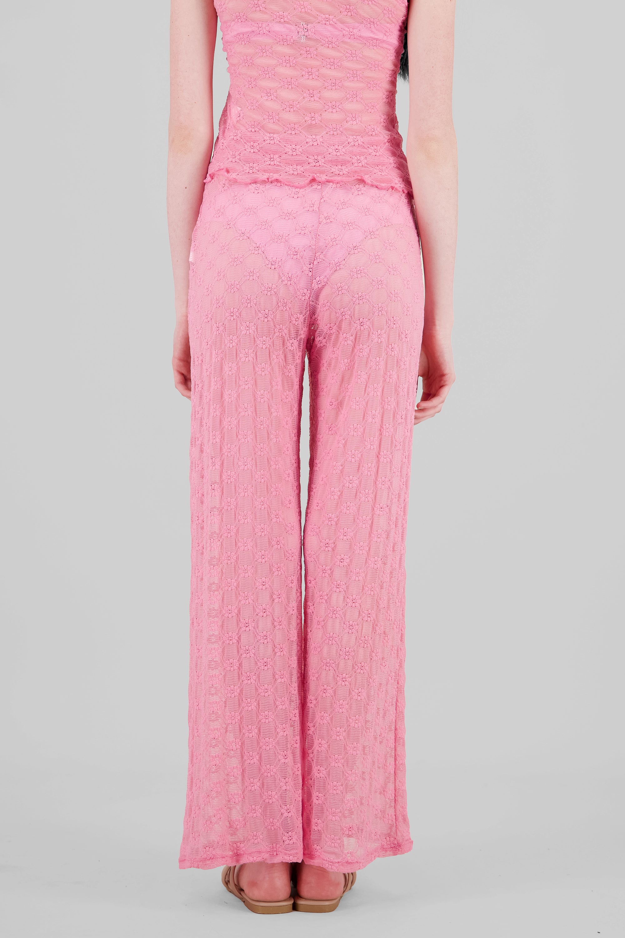 Wide leg Lace Pants PINK