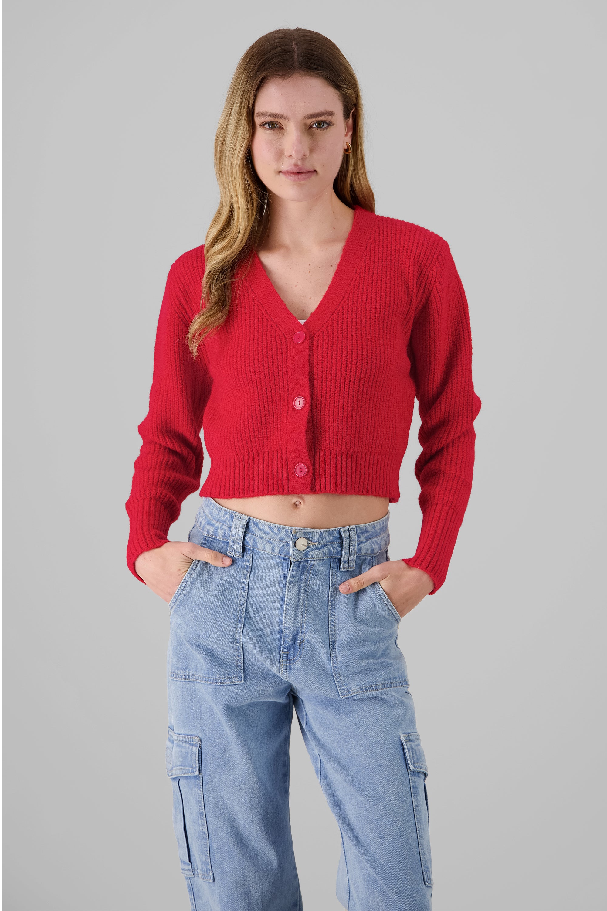 Knitted Cardigan RED