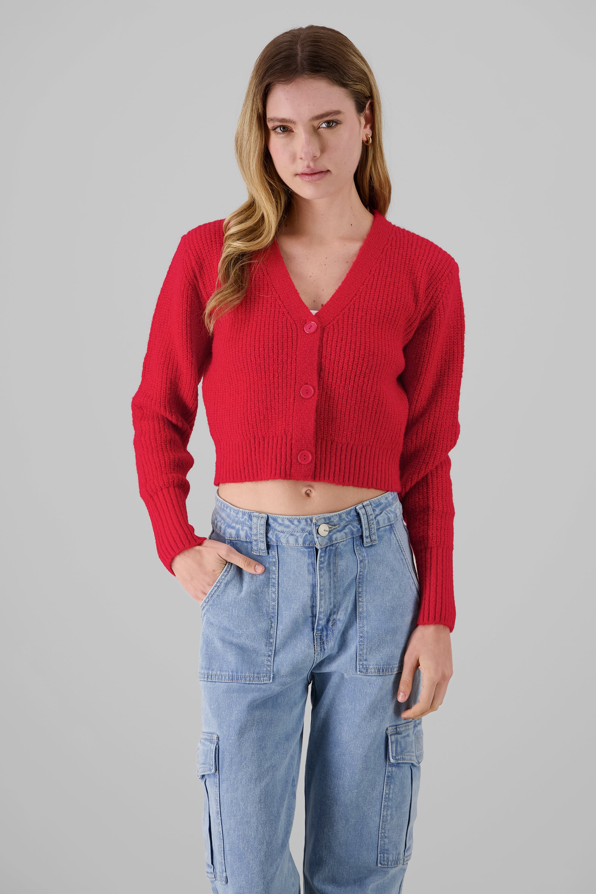 Knitted Cardigan RED