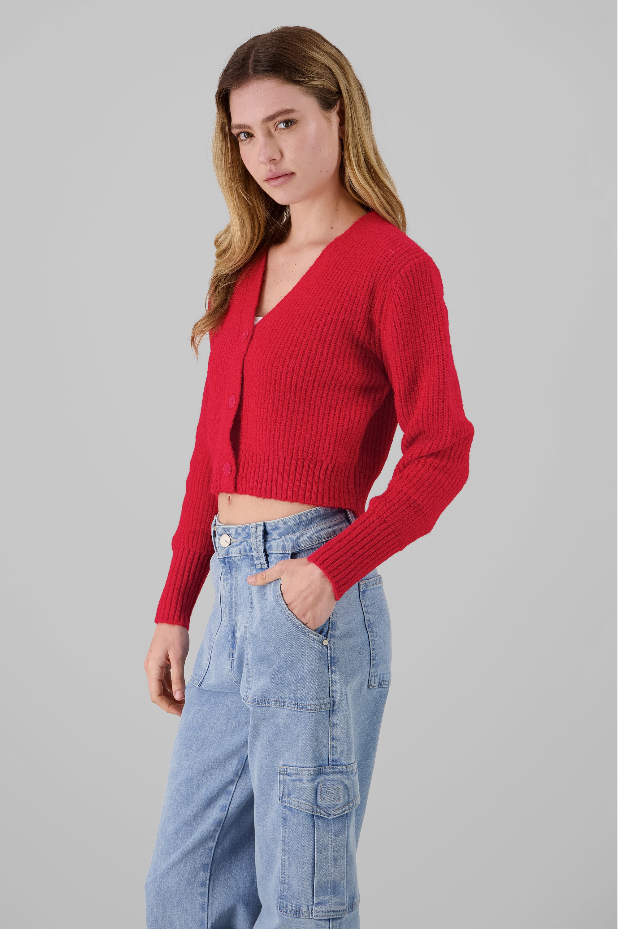 Knitted Cardigan RED