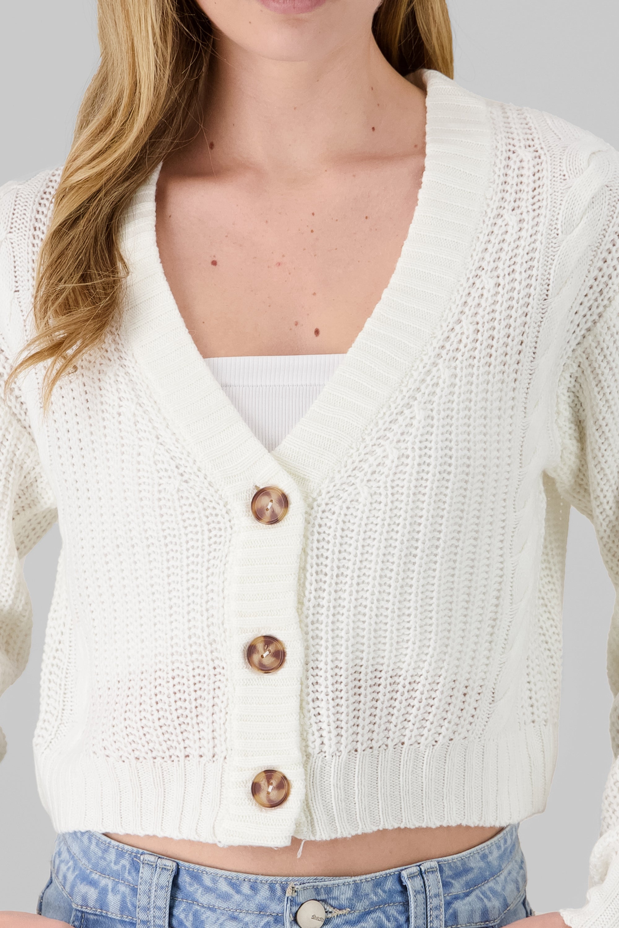 Knitted Cardigan WHITE