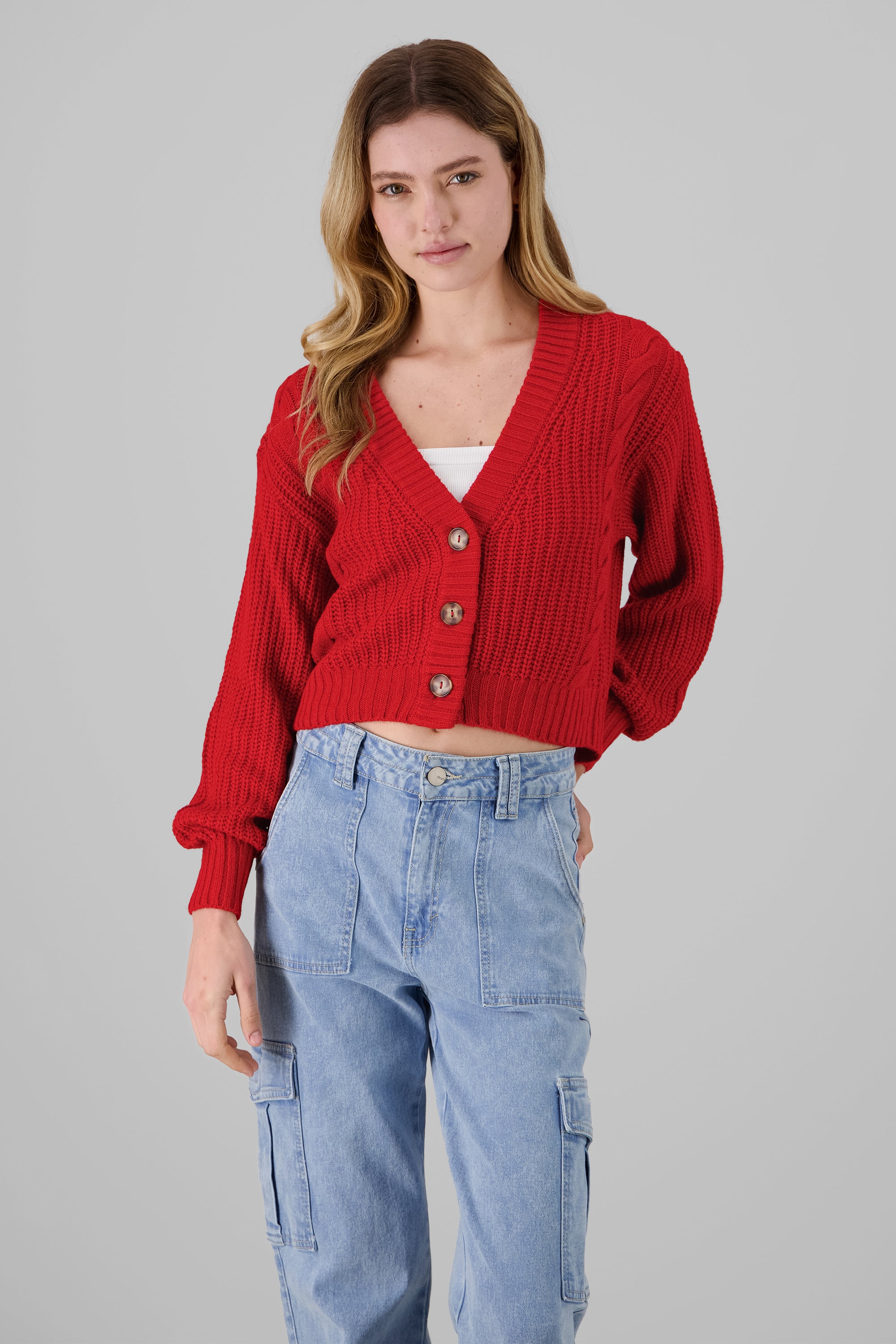 Knitted Cardigan RED