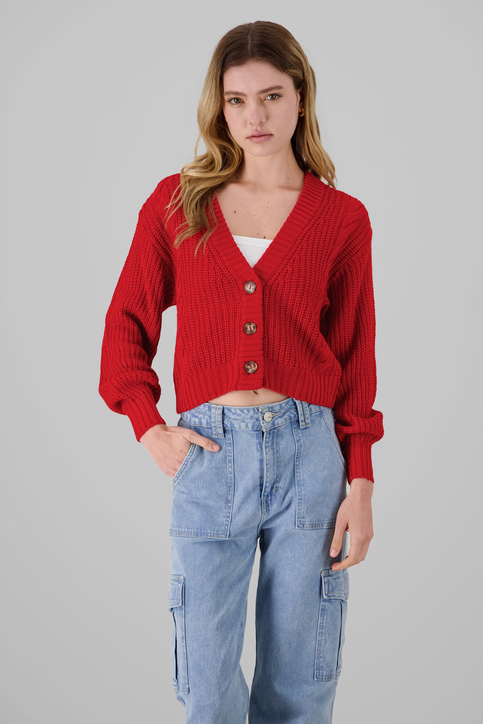 Knitted Cardigan RED