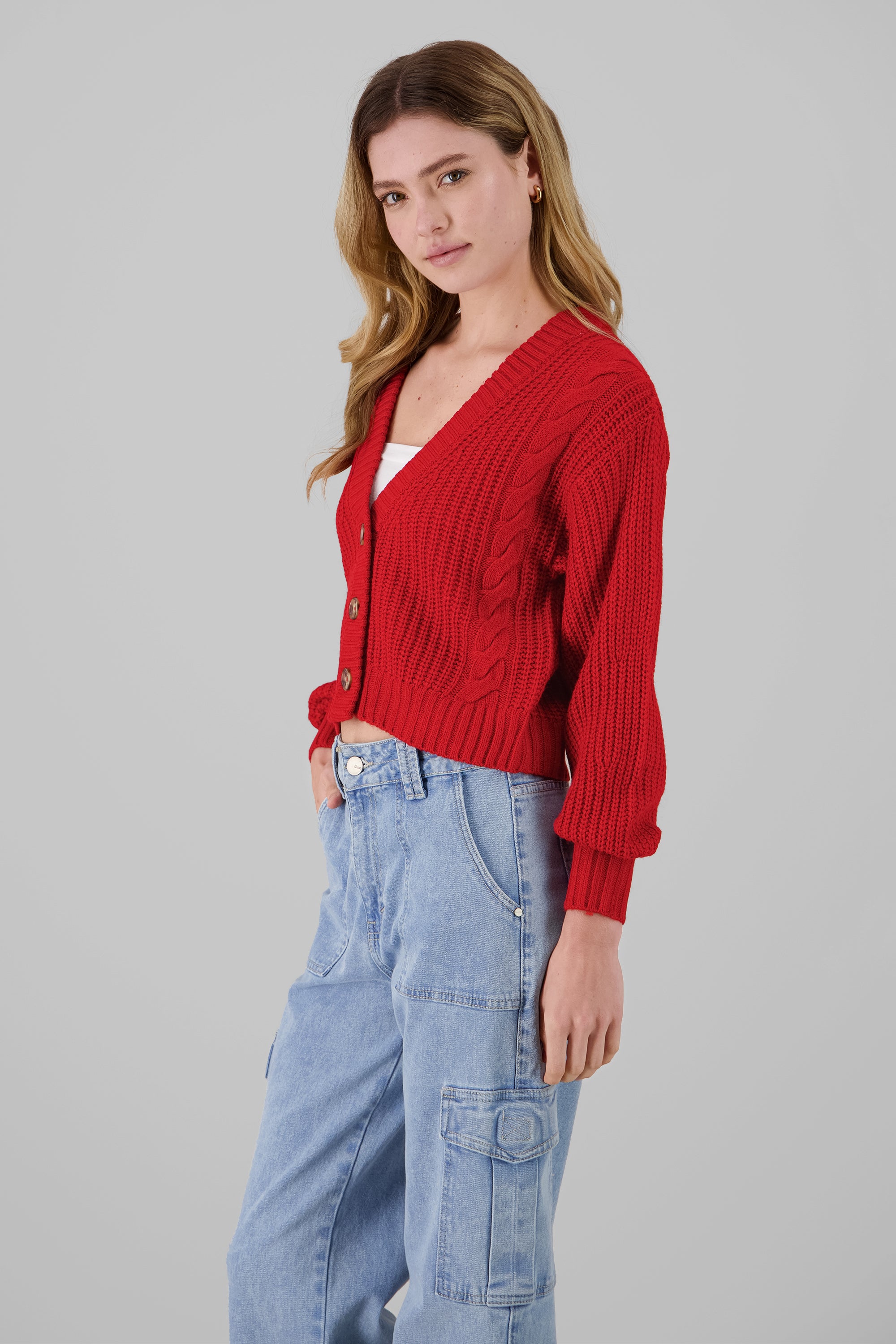 Knitted Cardigan RED