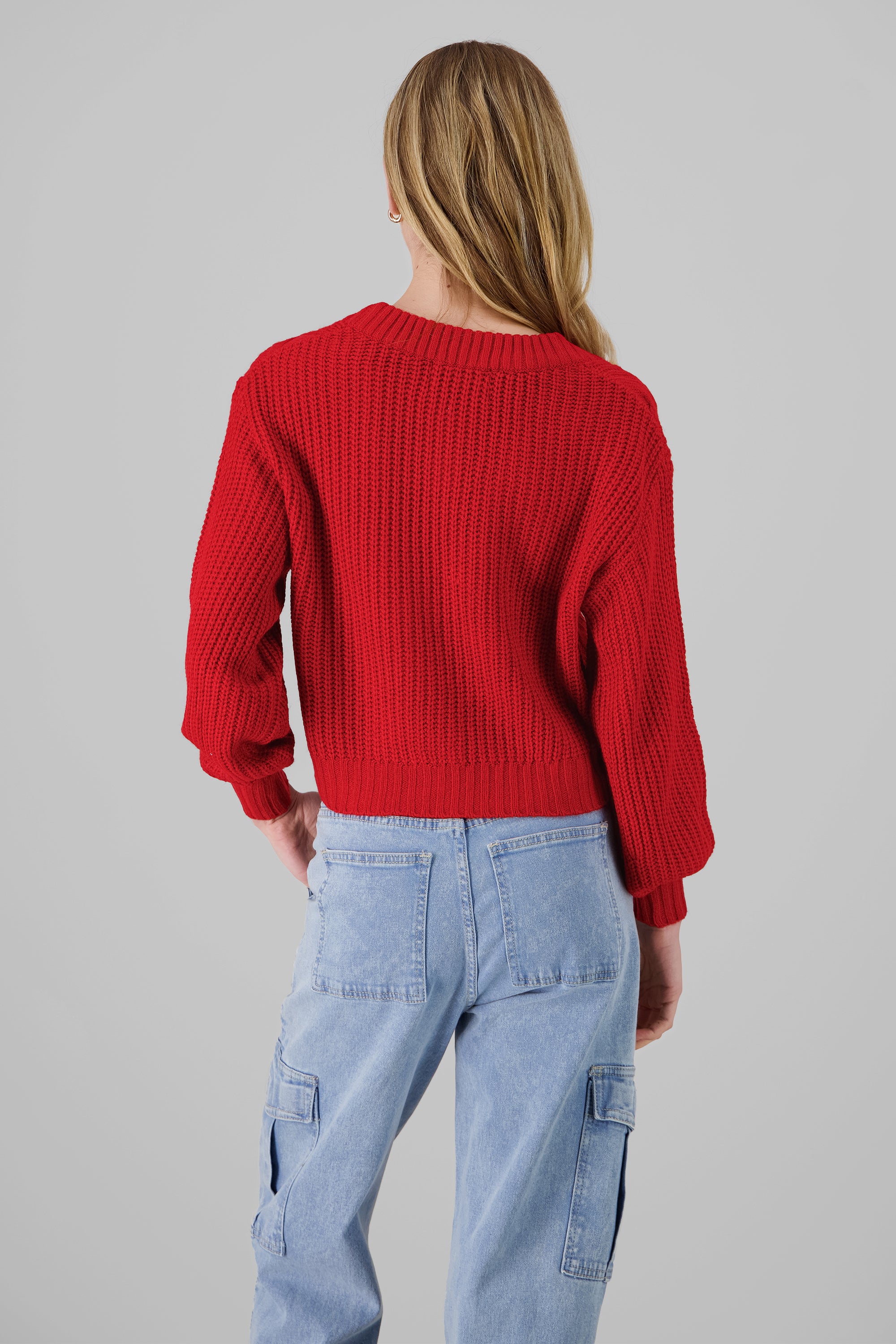 Knitted Cardigan RED