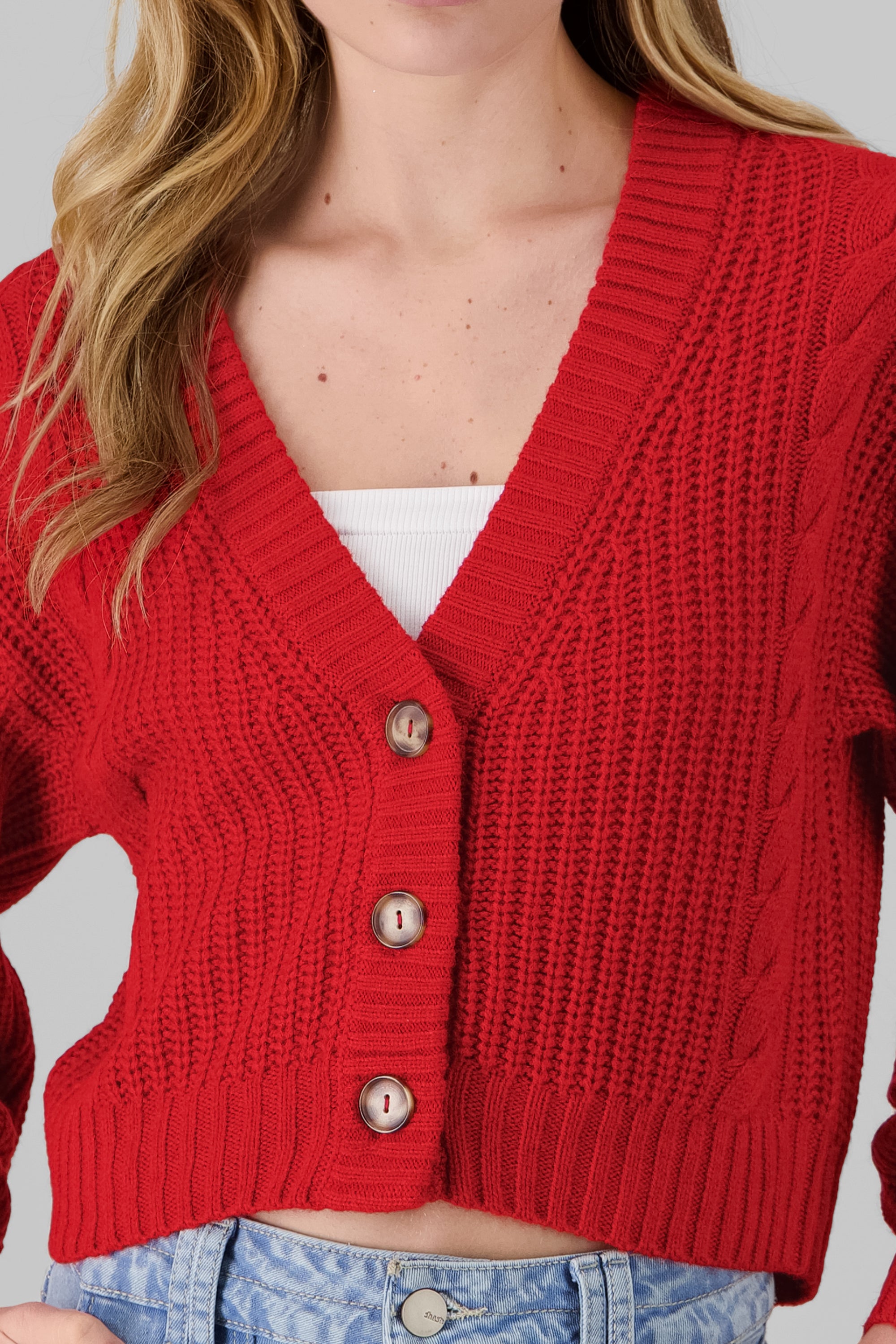 Knitted Cardigan RED