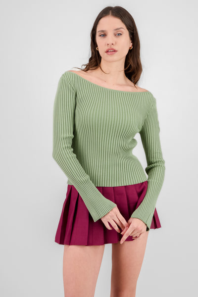 Square Neck Knit Top SAGE