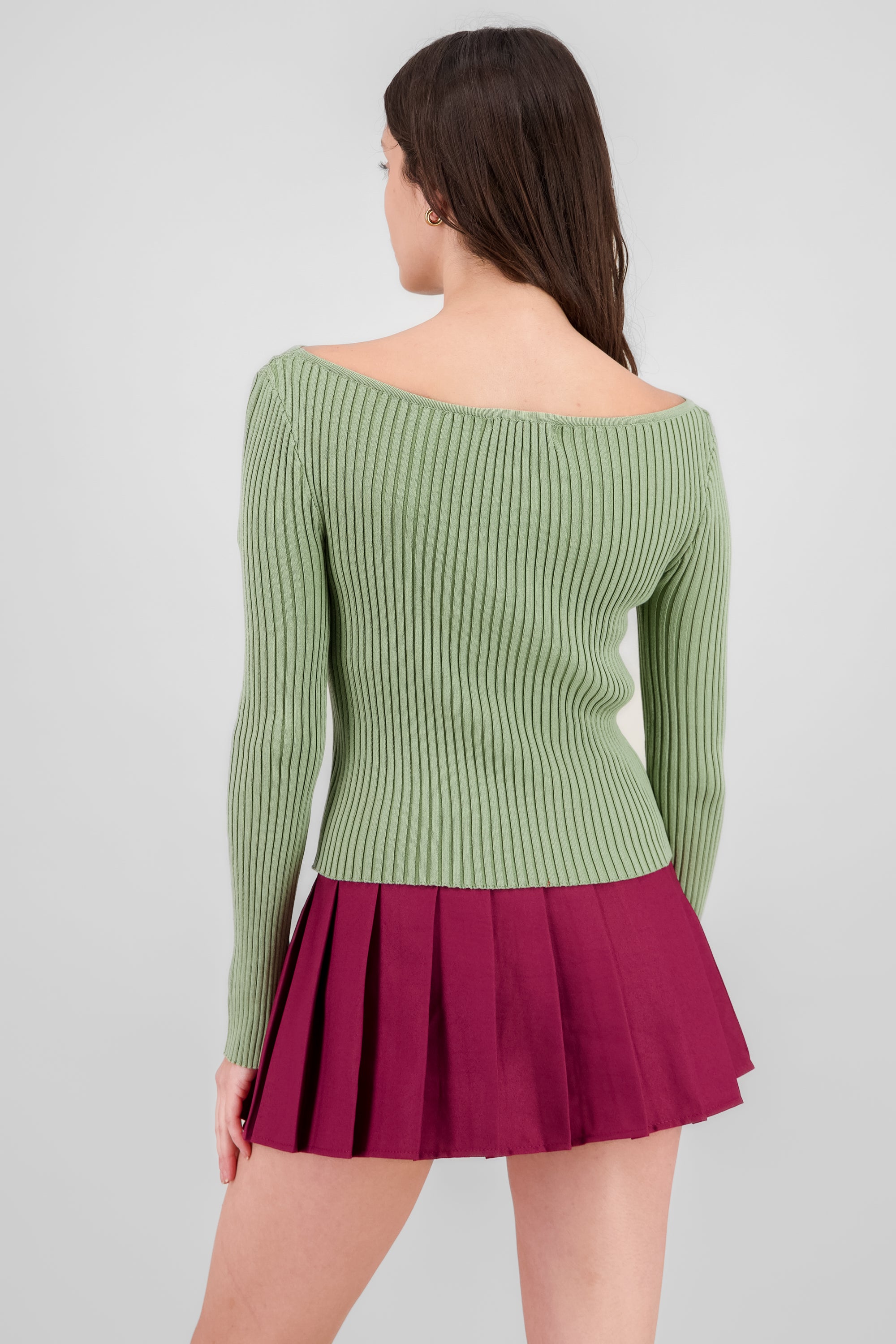 Square Neck Knit Top SAGE