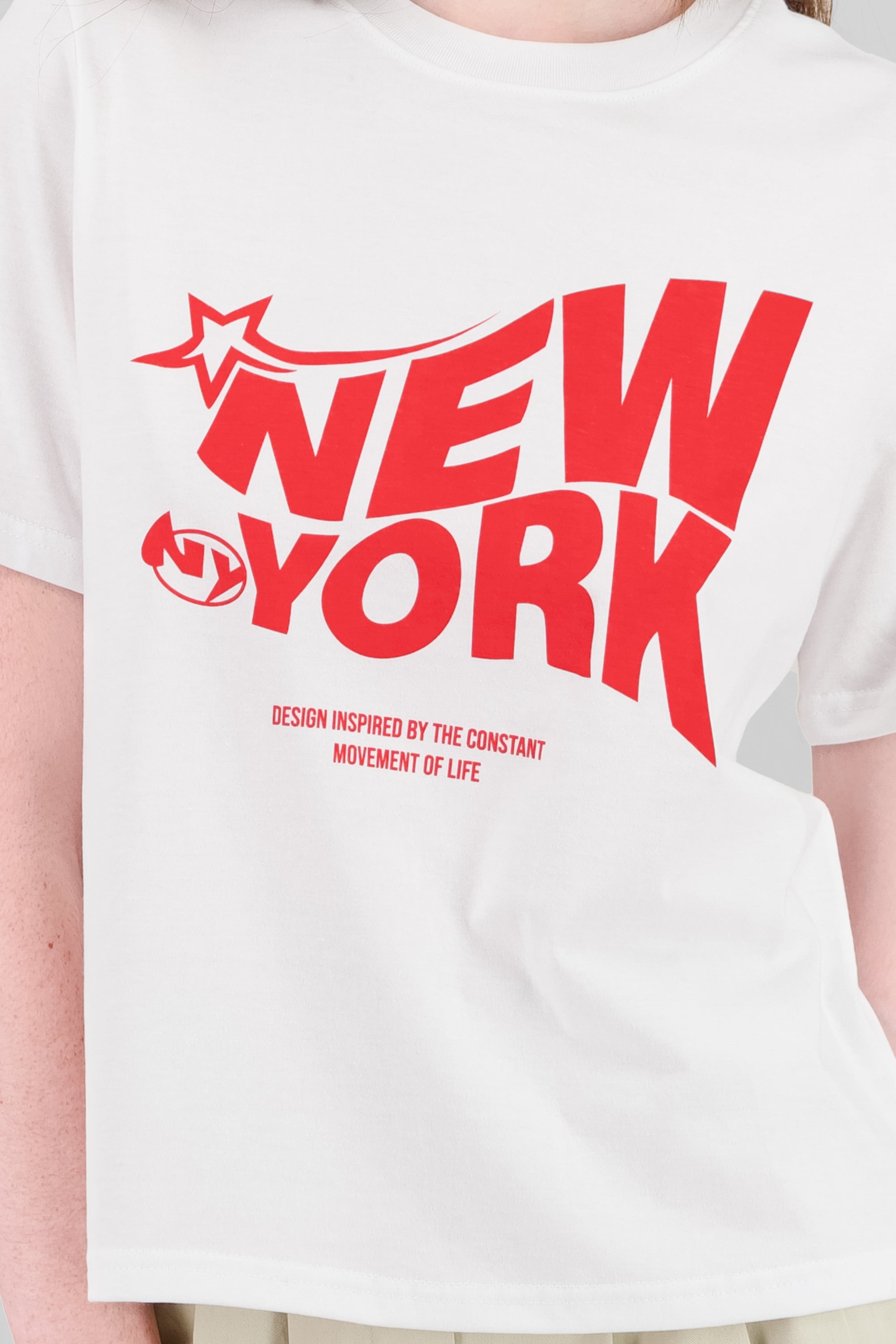 New York Star T Shirt RED COMBO