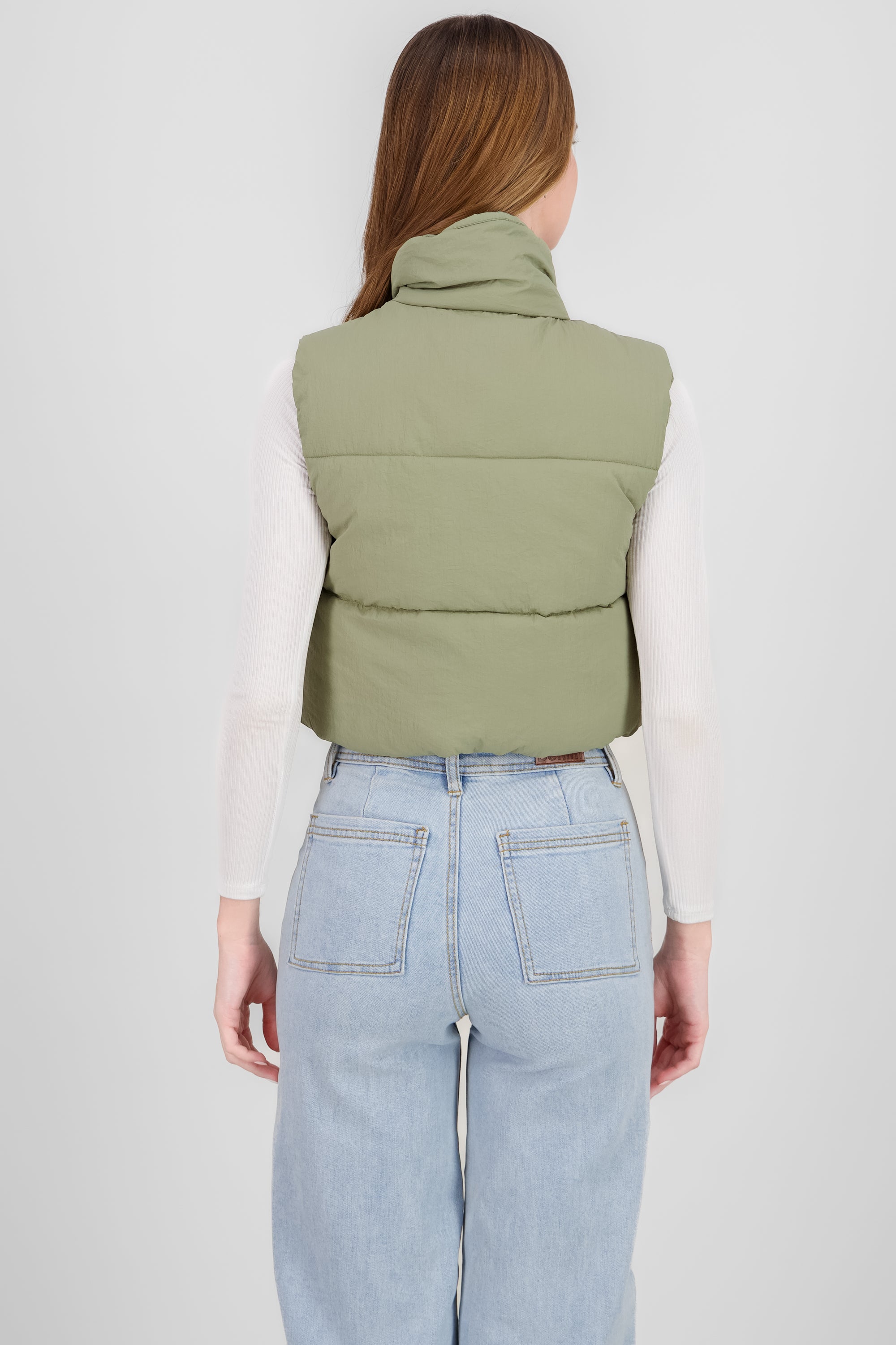 Solid Quilted Vest OLIVE