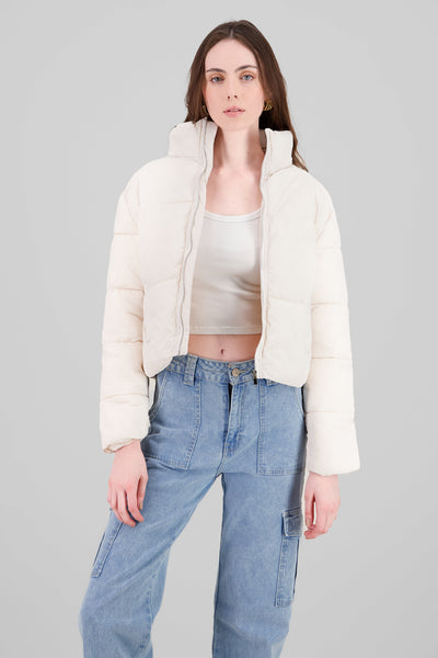 Solid Quilted Jacket IVORY