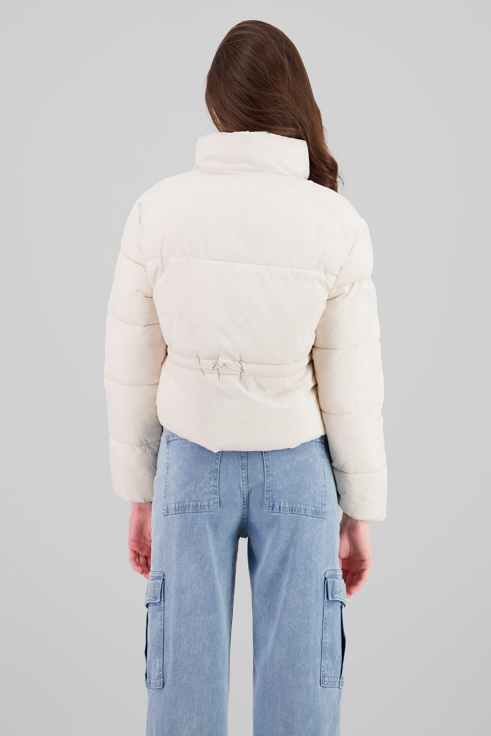 Solid Quilted Jacket IVORY