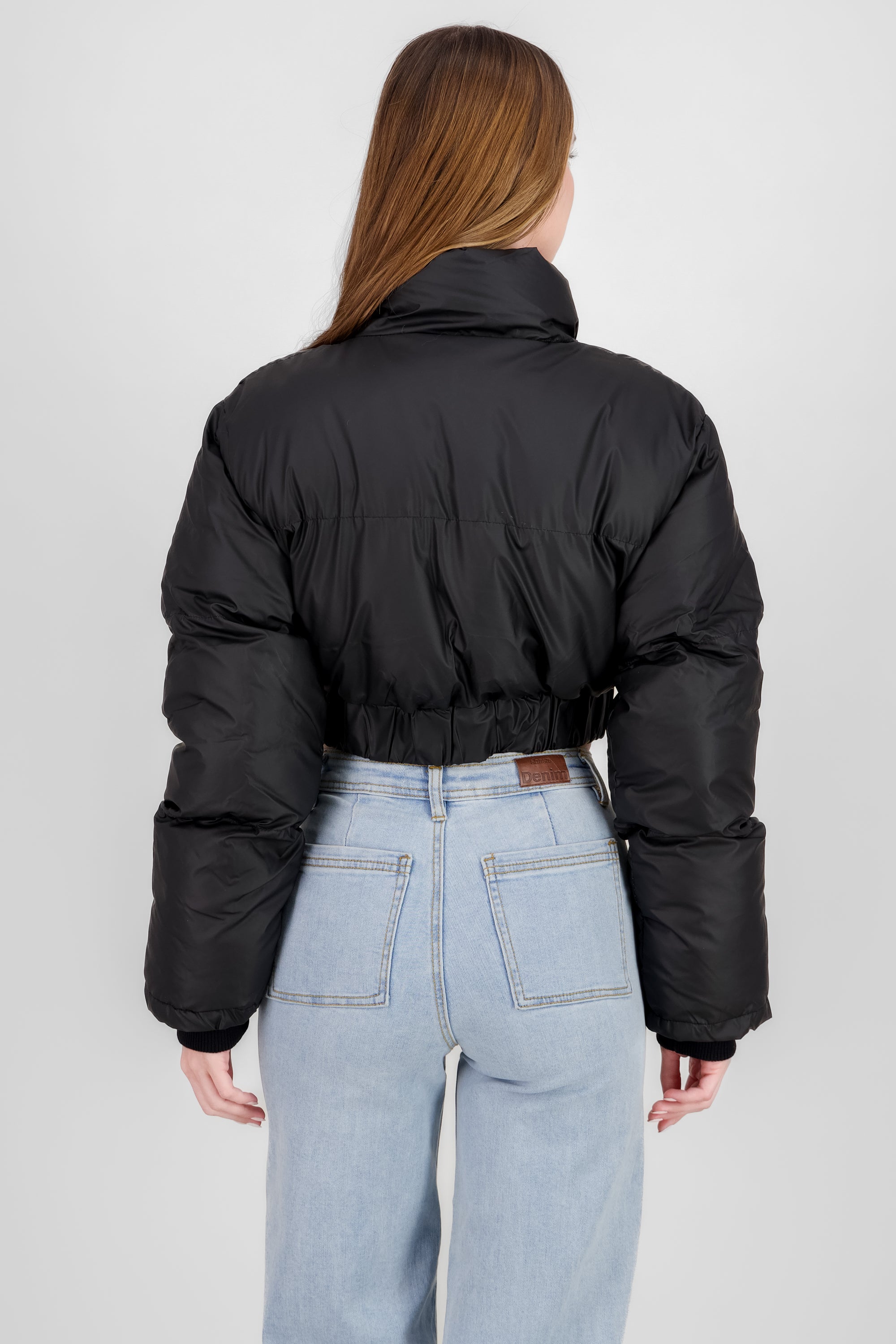 Cropped Quilted Jacket BLACK