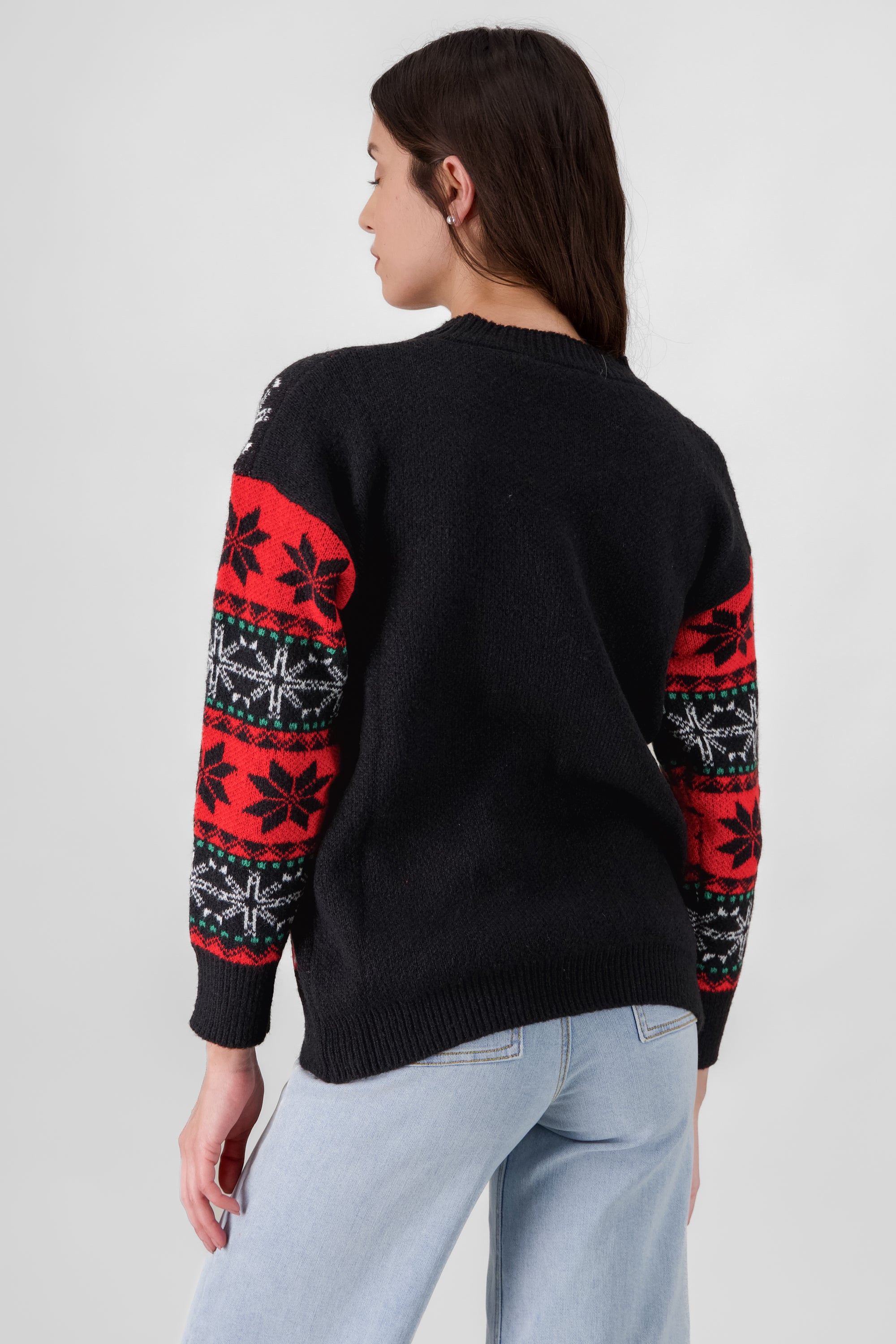 Santa Christmas Sweater BLACK COMBO