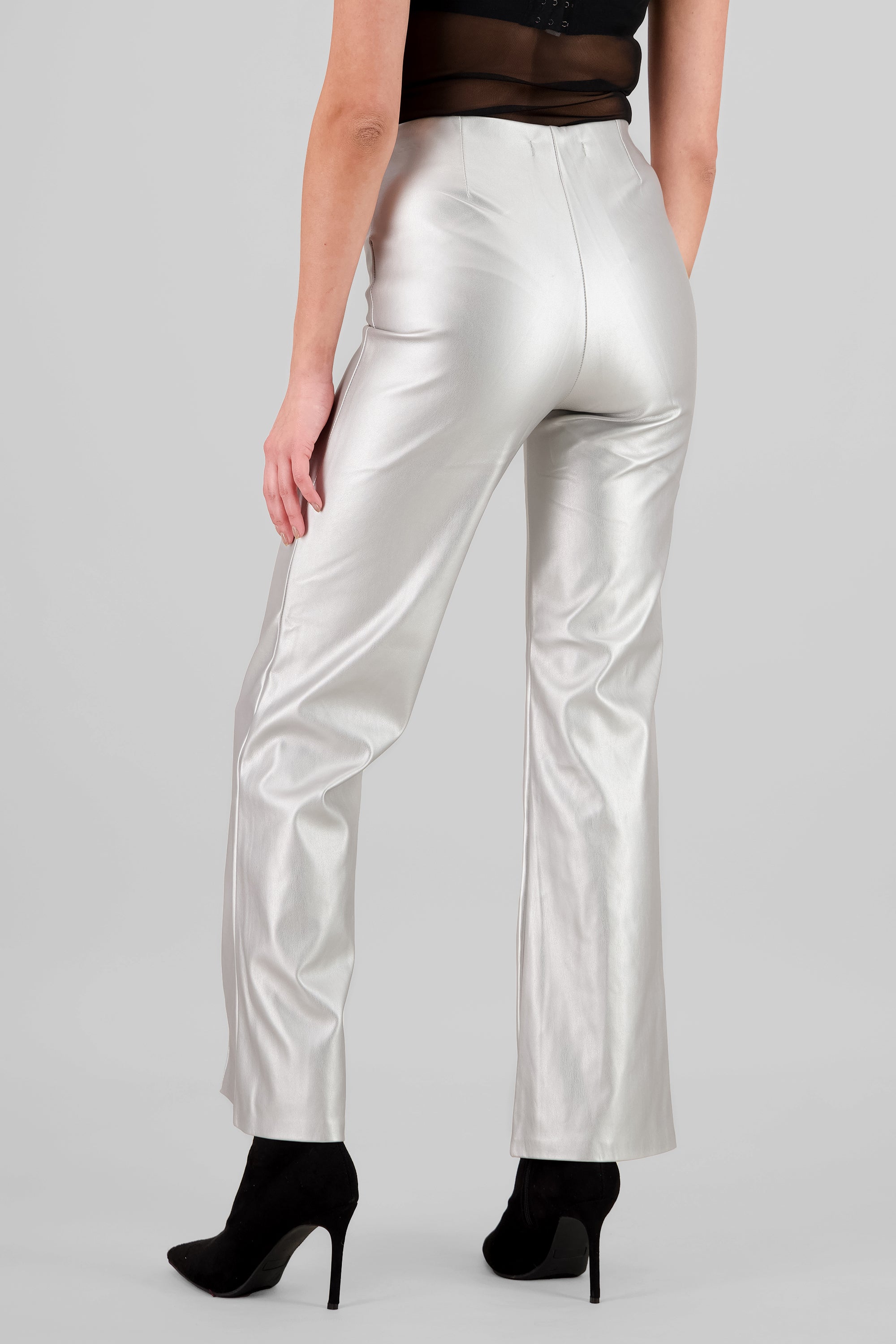 Seam Detail Wide Leg Pants SILVER