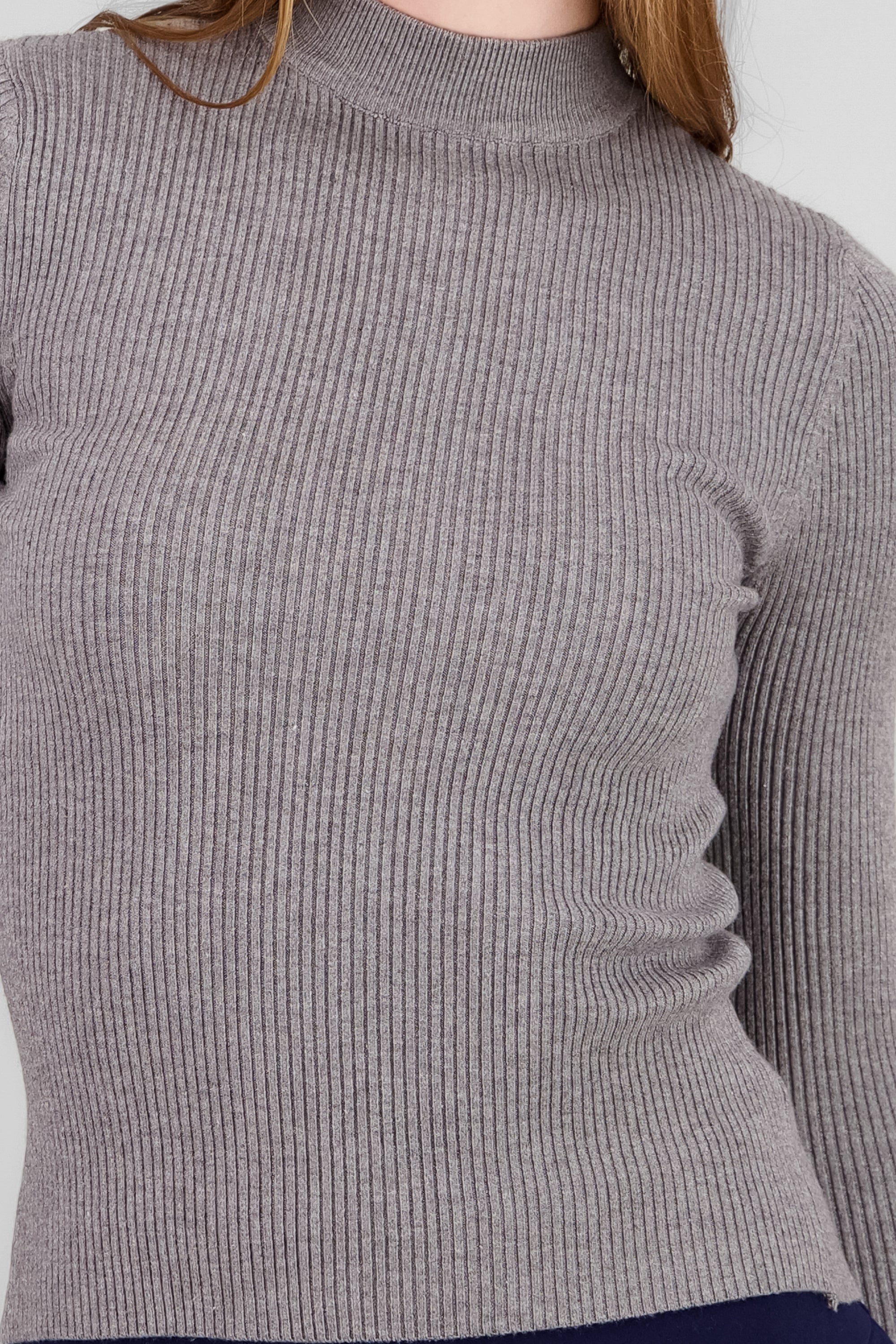 Knit Sweater with button GRAY