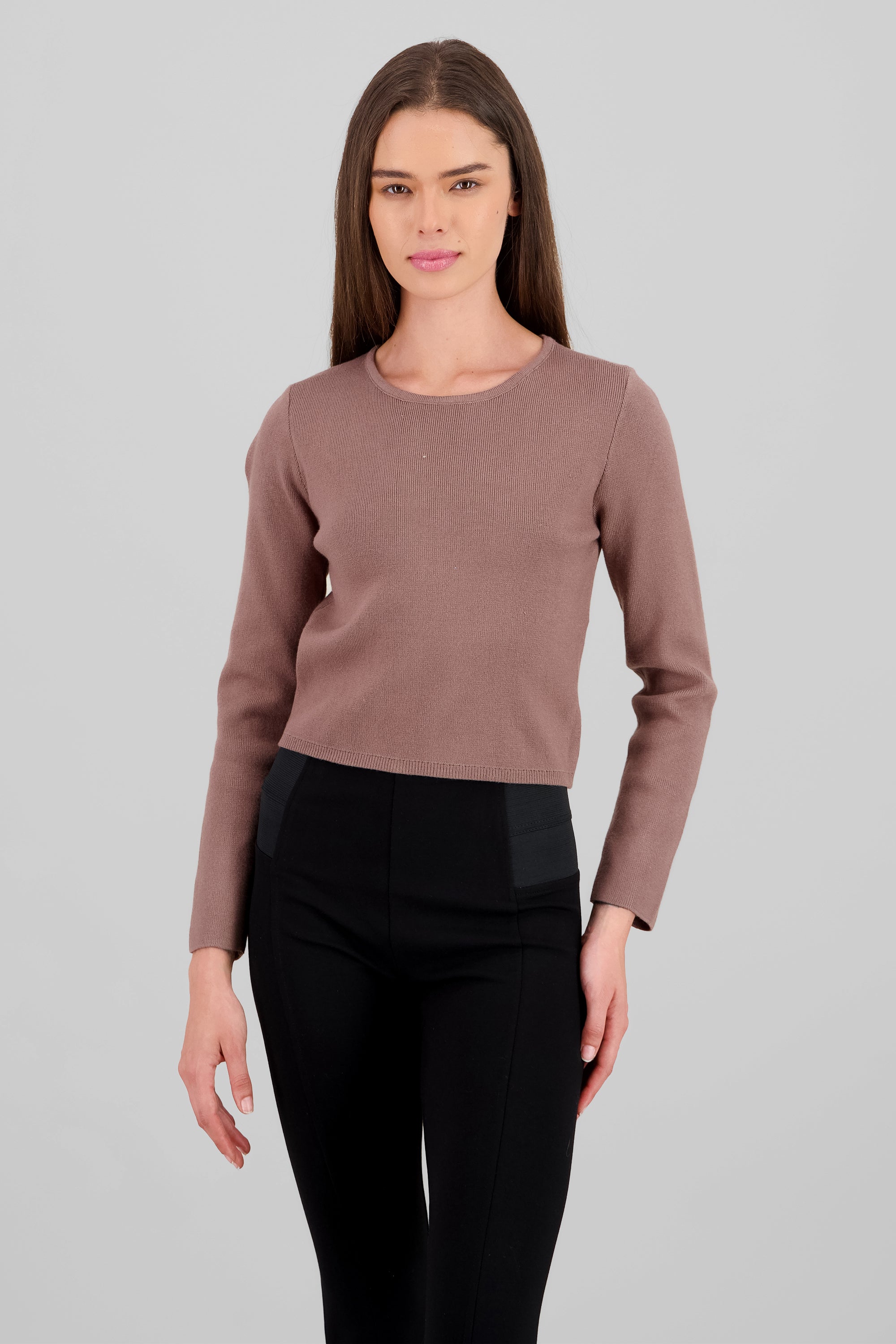 Knit Crew Neck Sweater CAMEL