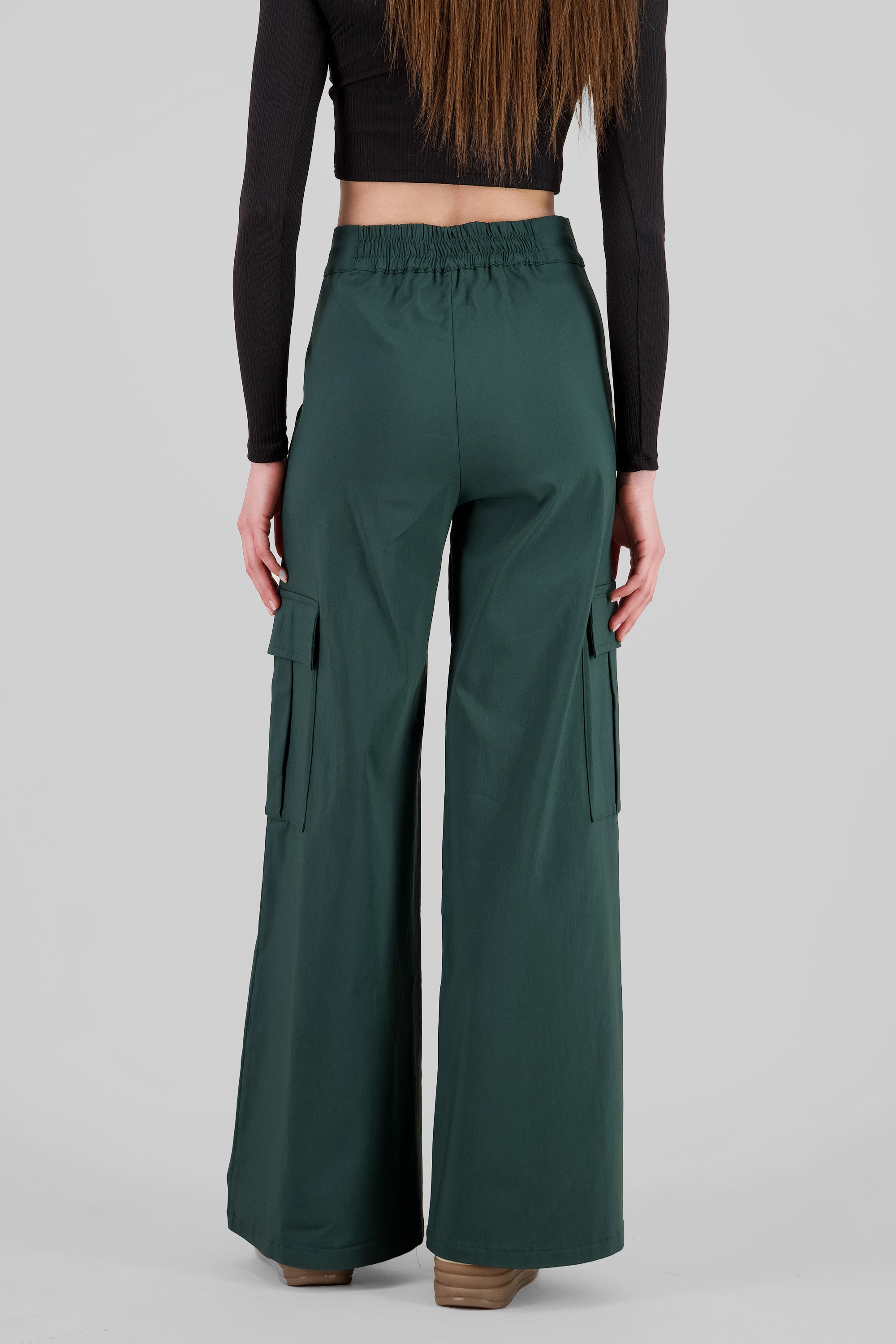 Wide Leg Cargo Pants GREEN