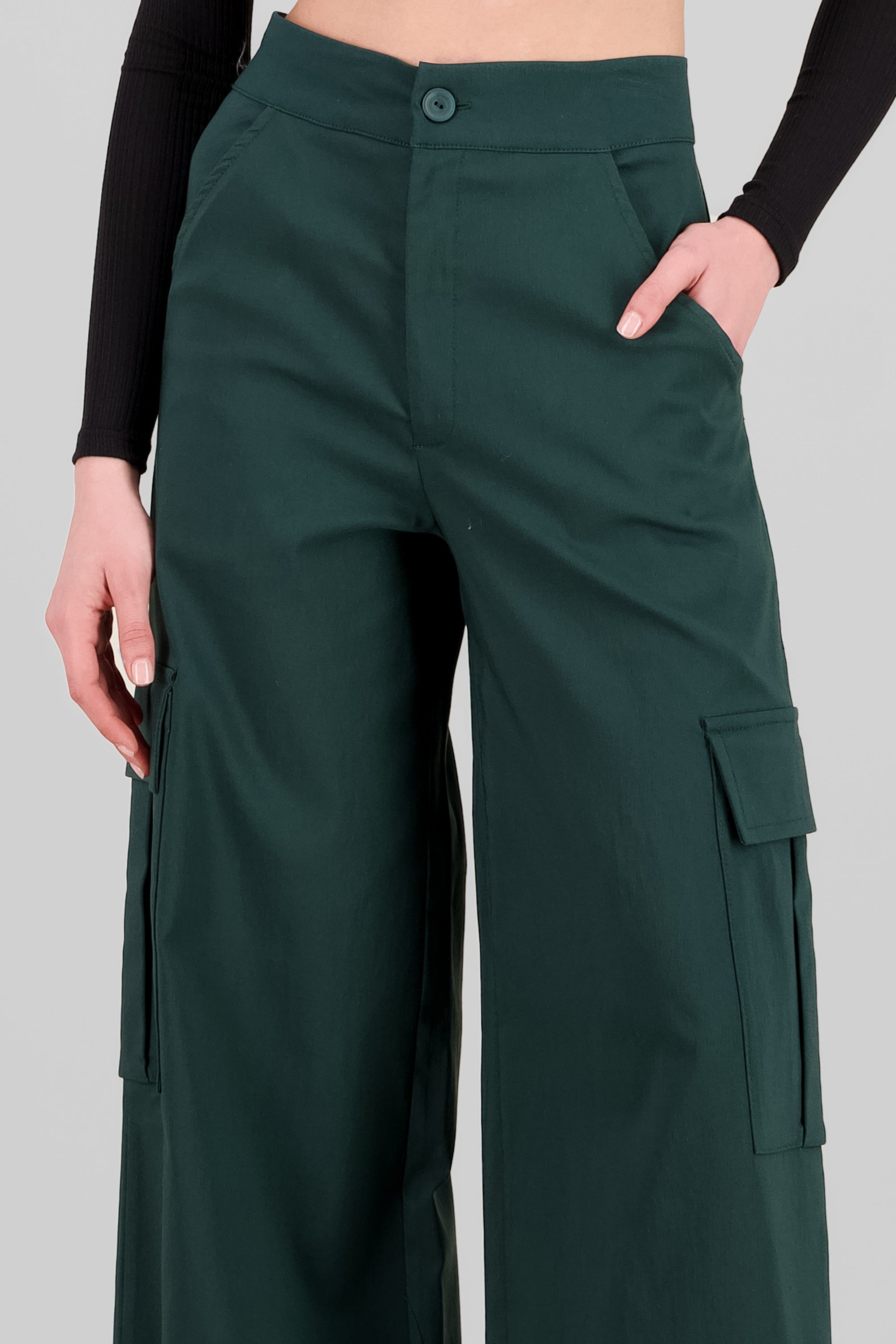 Wide Leg Cargo Pants GREEN