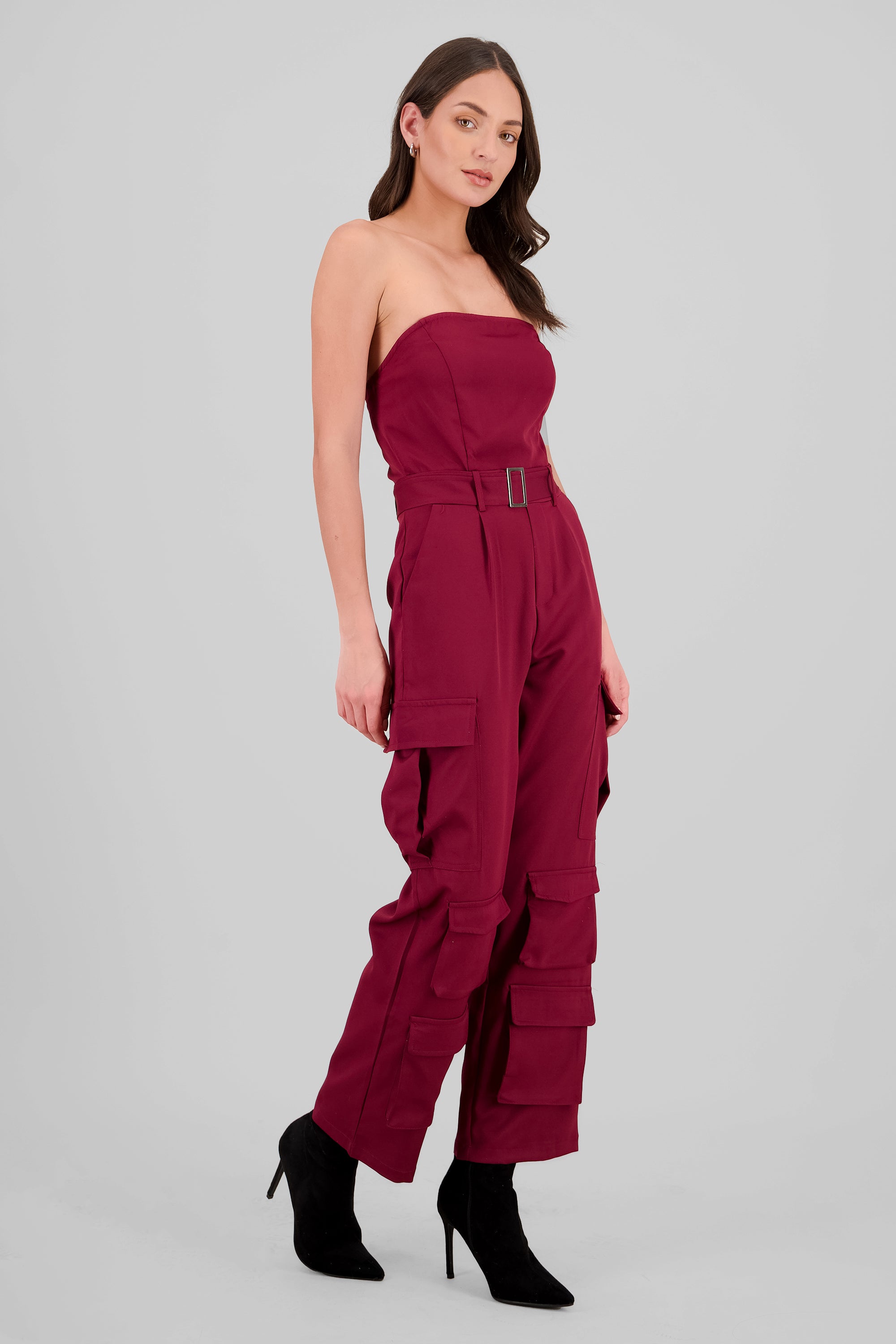 Strapless Jumpsuit PLUM