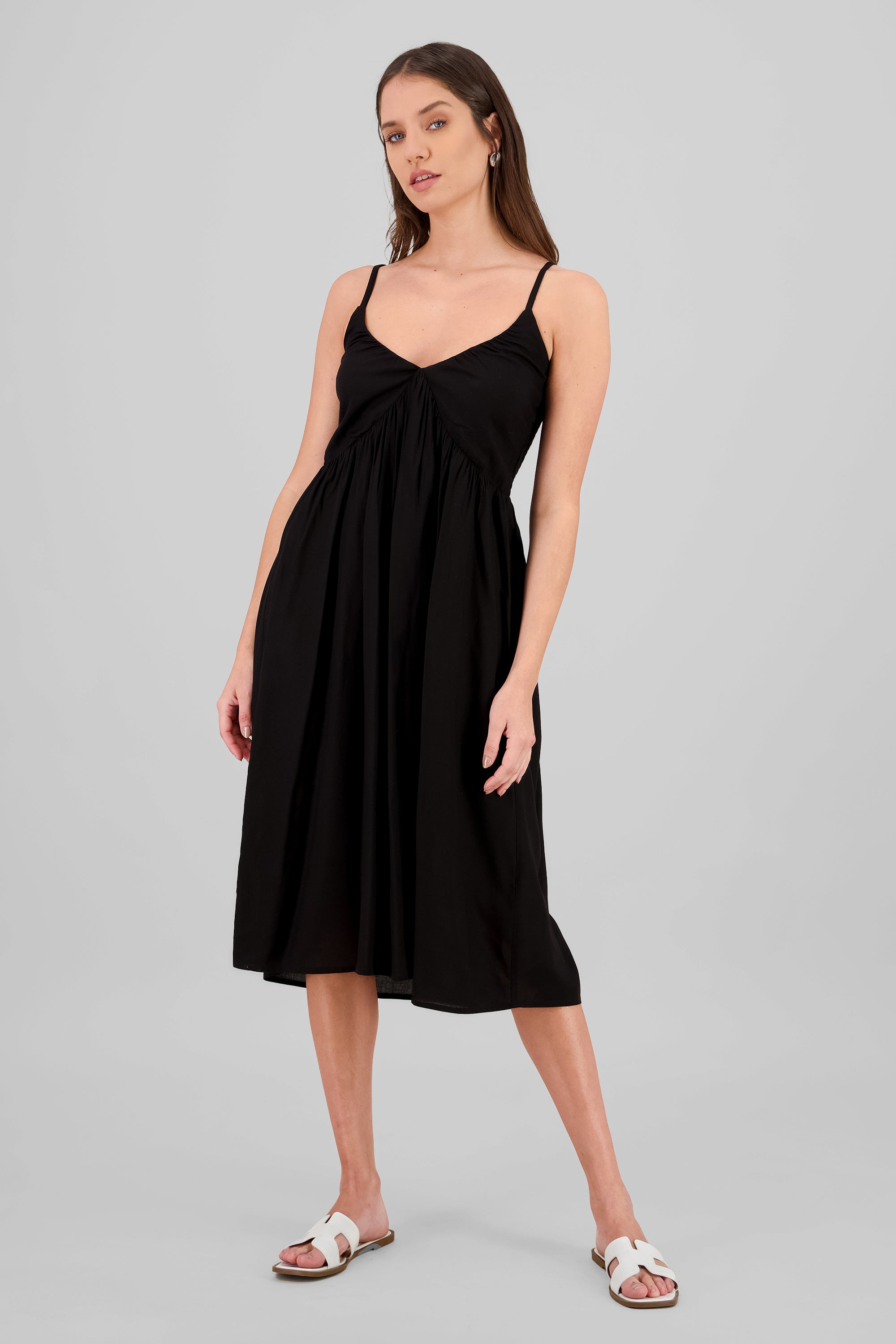 Detail Back Light Dress BLACK