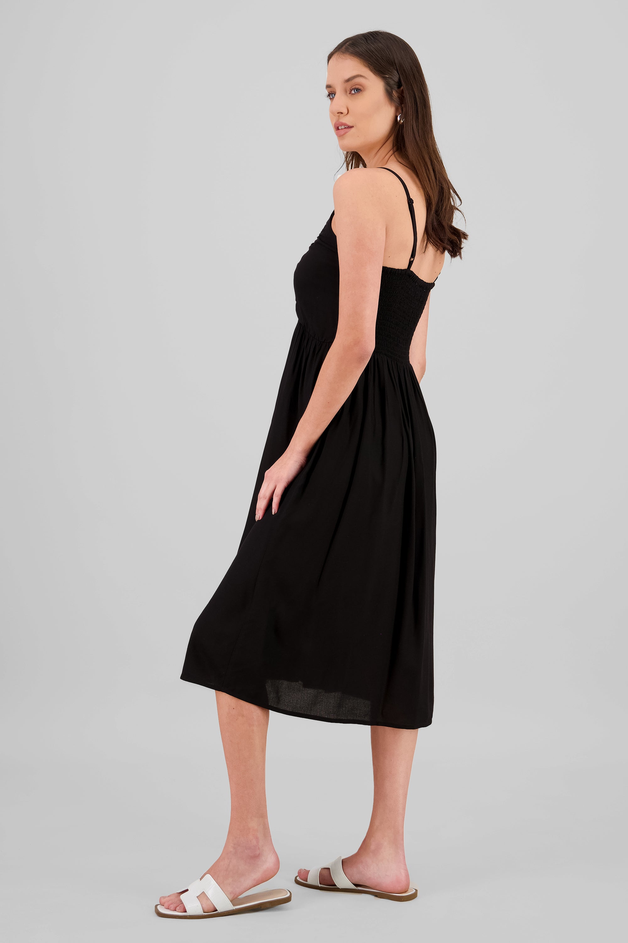 Detail Back Light Dress BLACK