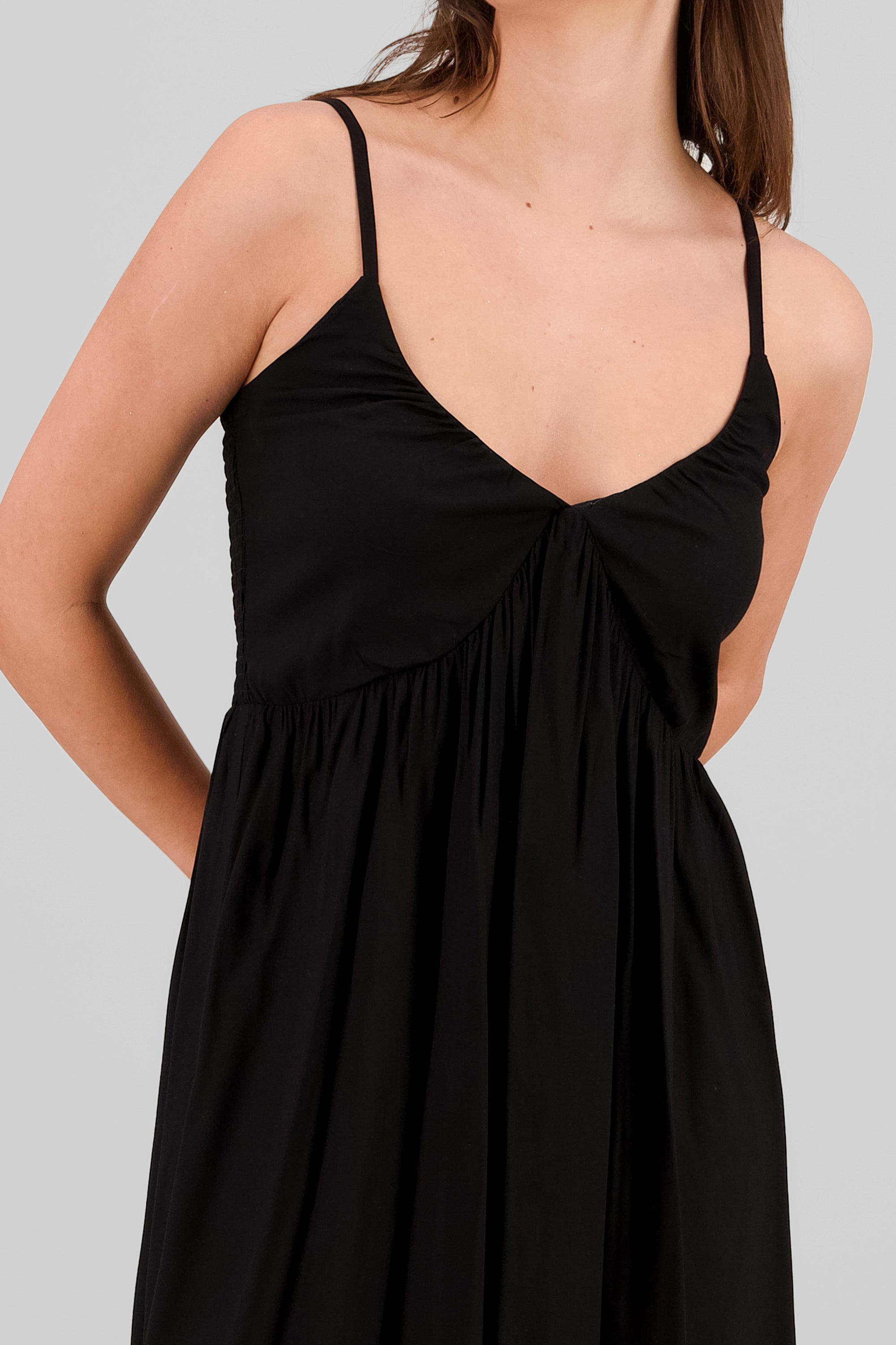 Detail Back Light Dress BLACK