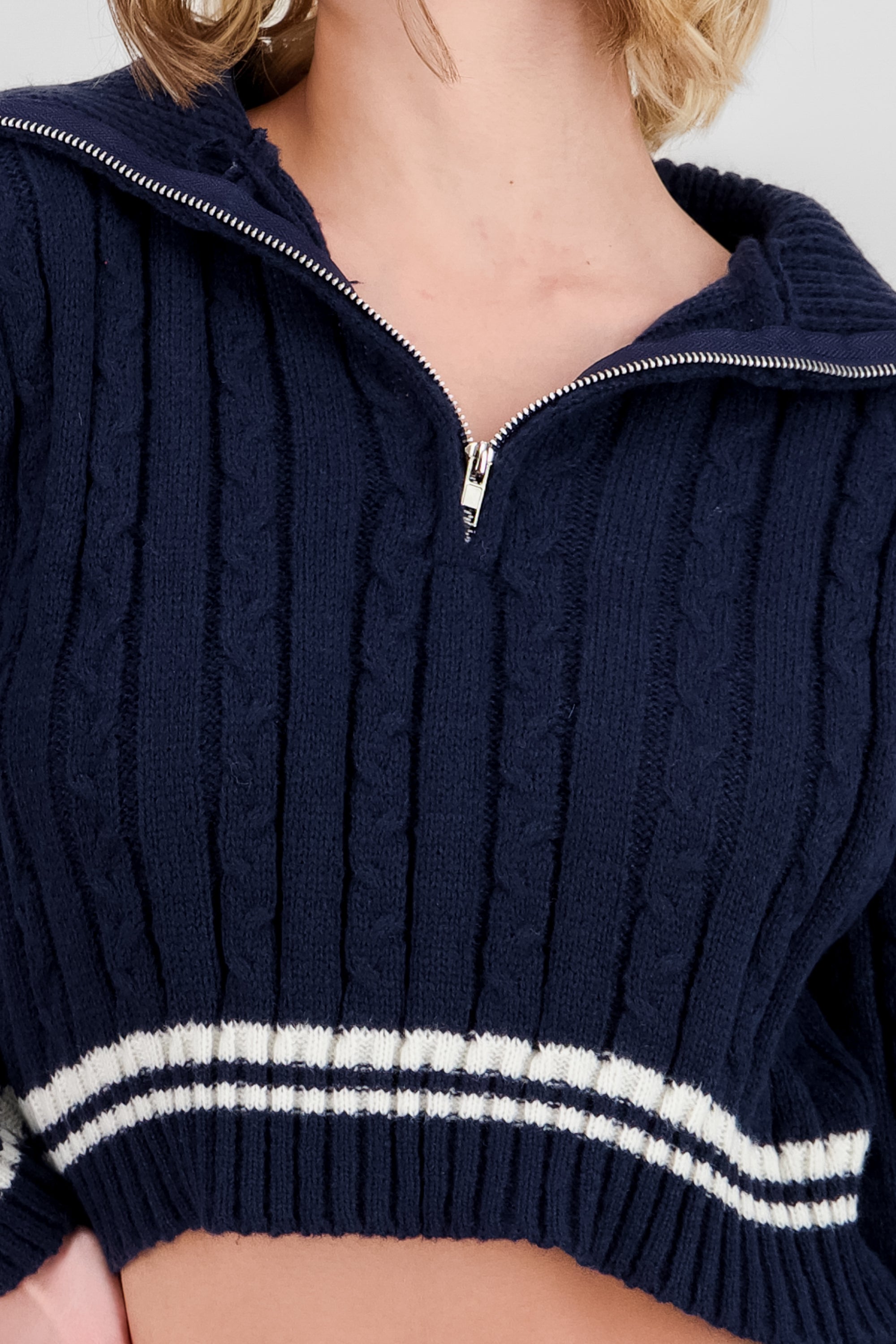 Half Zip Cardigan NAVY