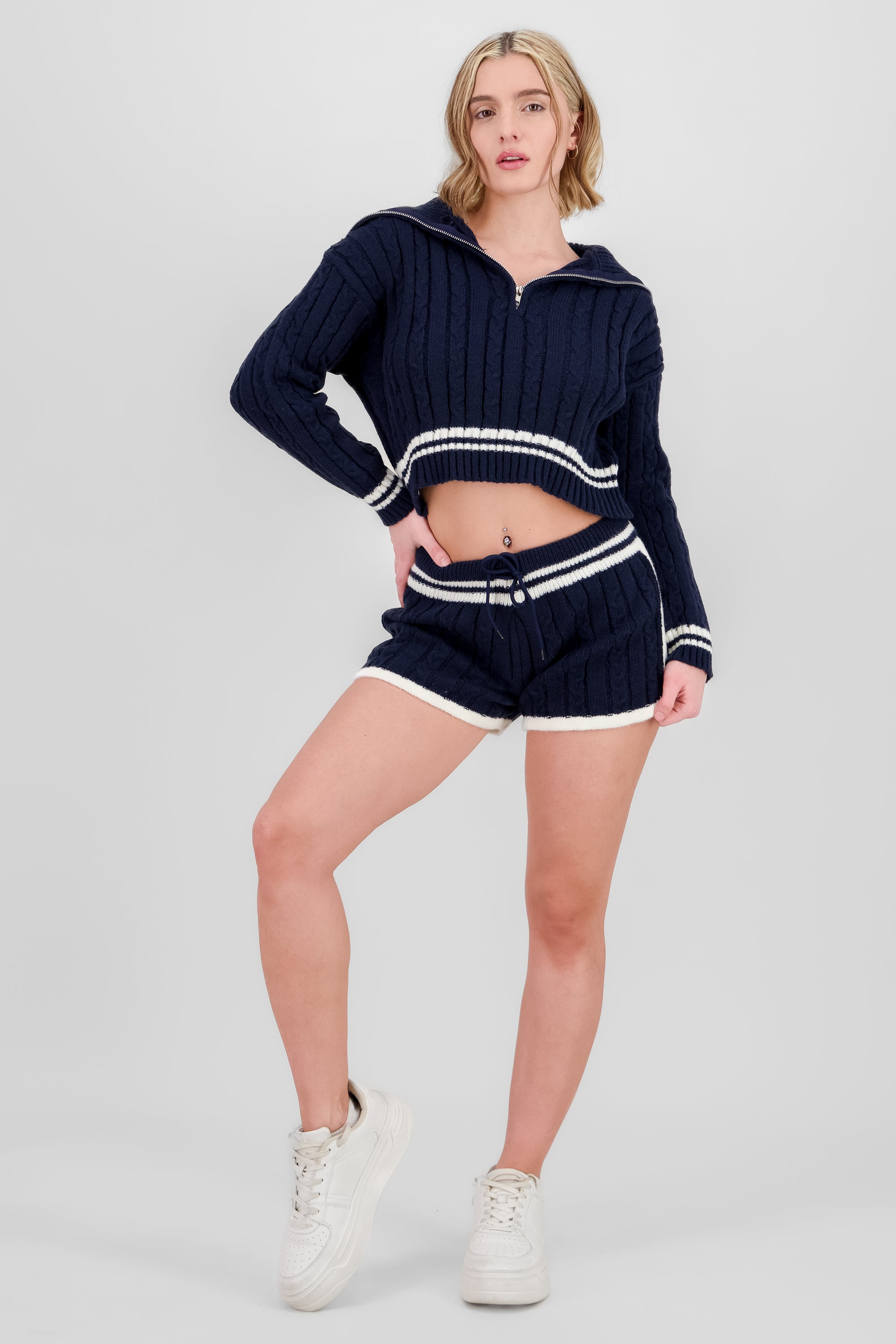 Knit shorts NAVY