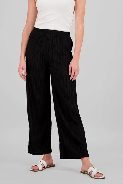 Bandana Textured Wide Pants BLACK