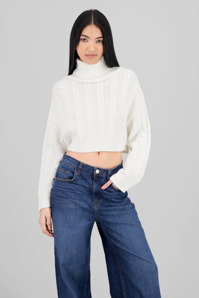 Texture Detail Knit Sweater IVORY