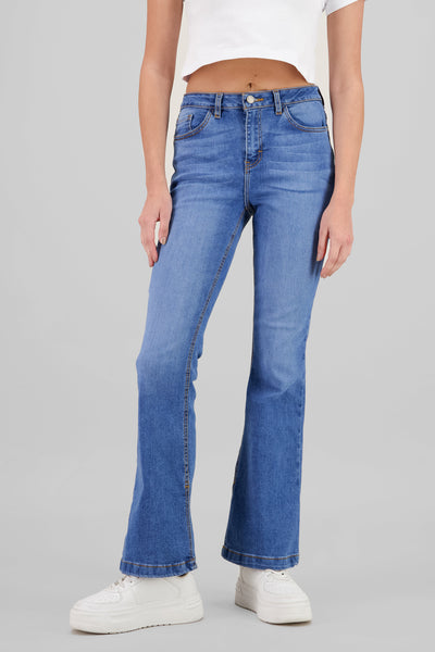 Flared Jeans with Hem DARK WASH