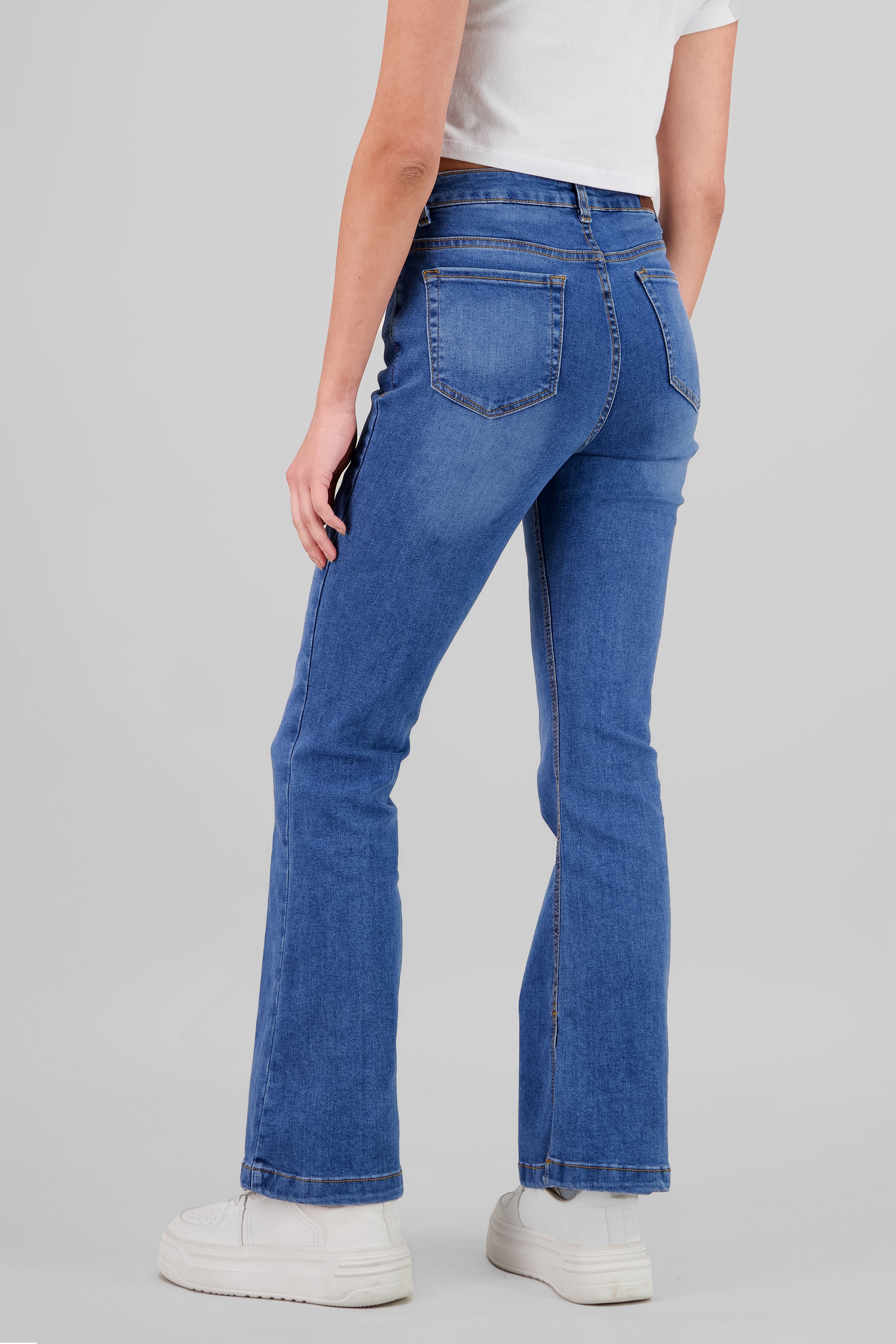 Flared Jeans with Hem DARK WASH