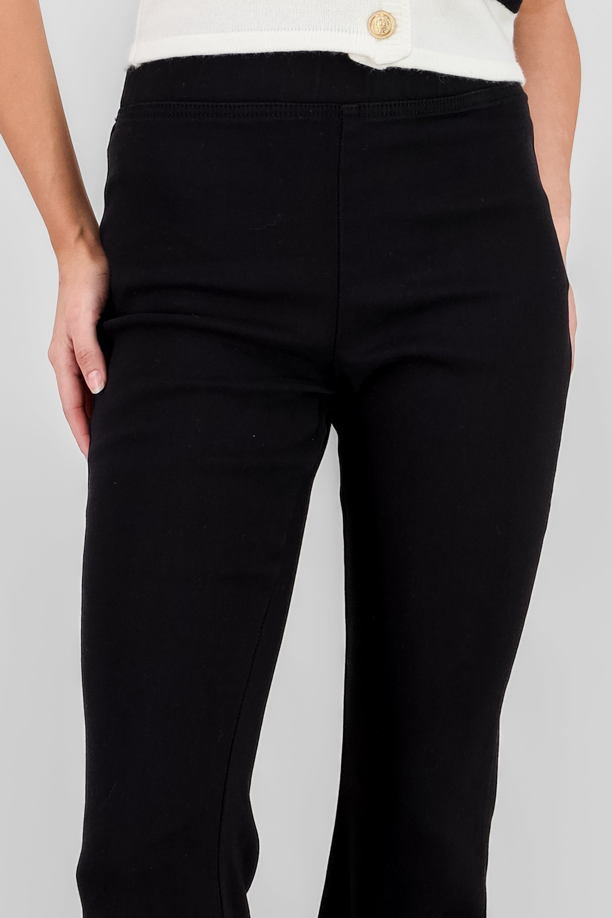 Flared Comfort Leggings BLACK