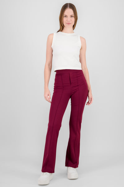 Flared Pants with pleats BURGUNDY