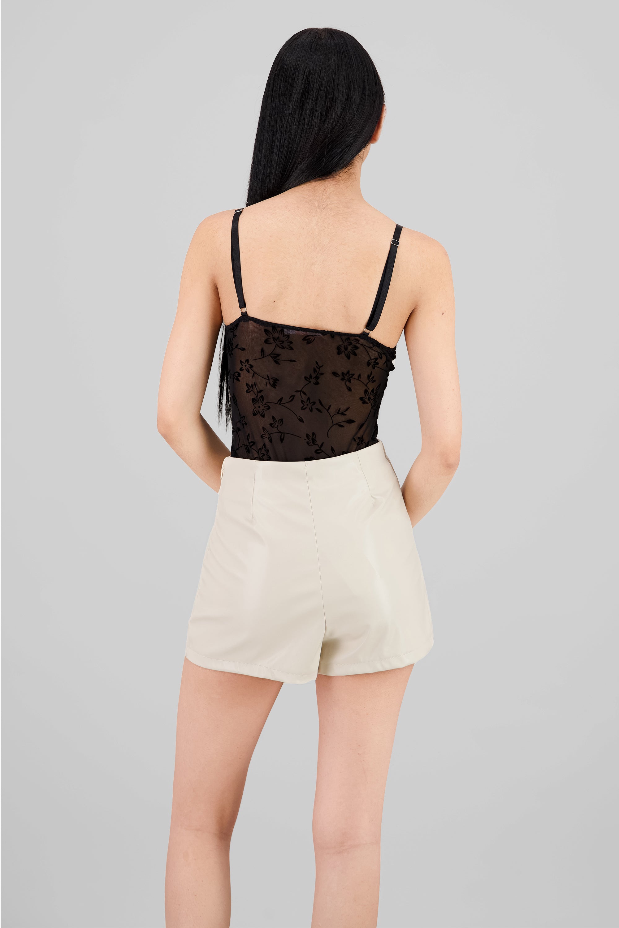 Lace Bodysuit with Cups BLACK COMBO