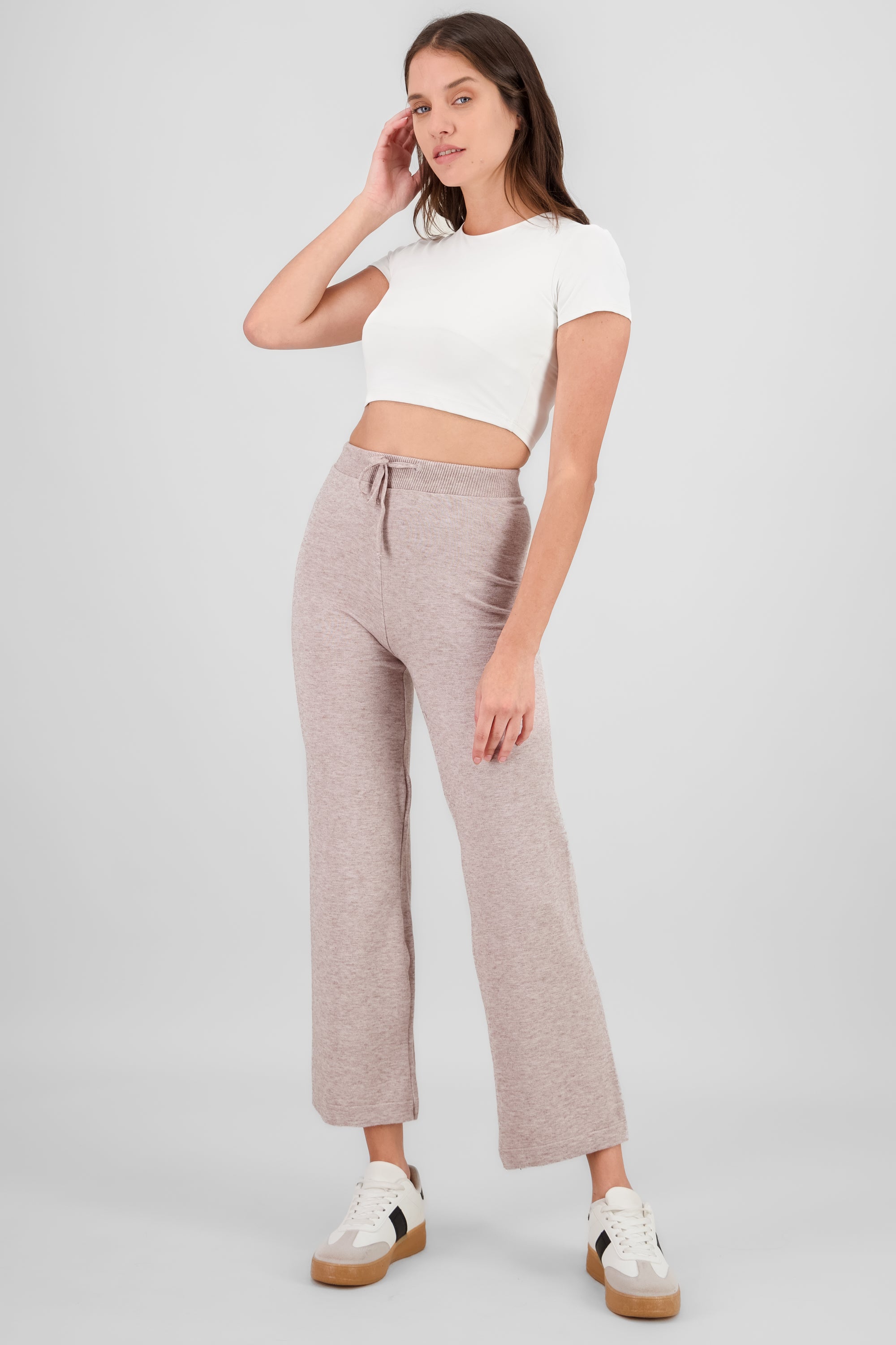 Solid Knit Pants BEIGE