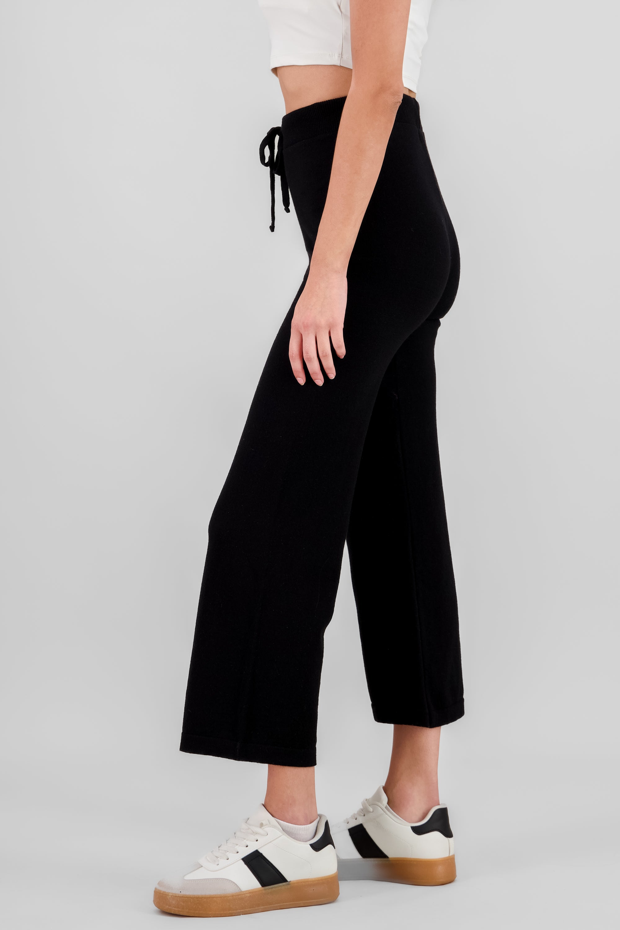 Solid Knit Pants BLACK