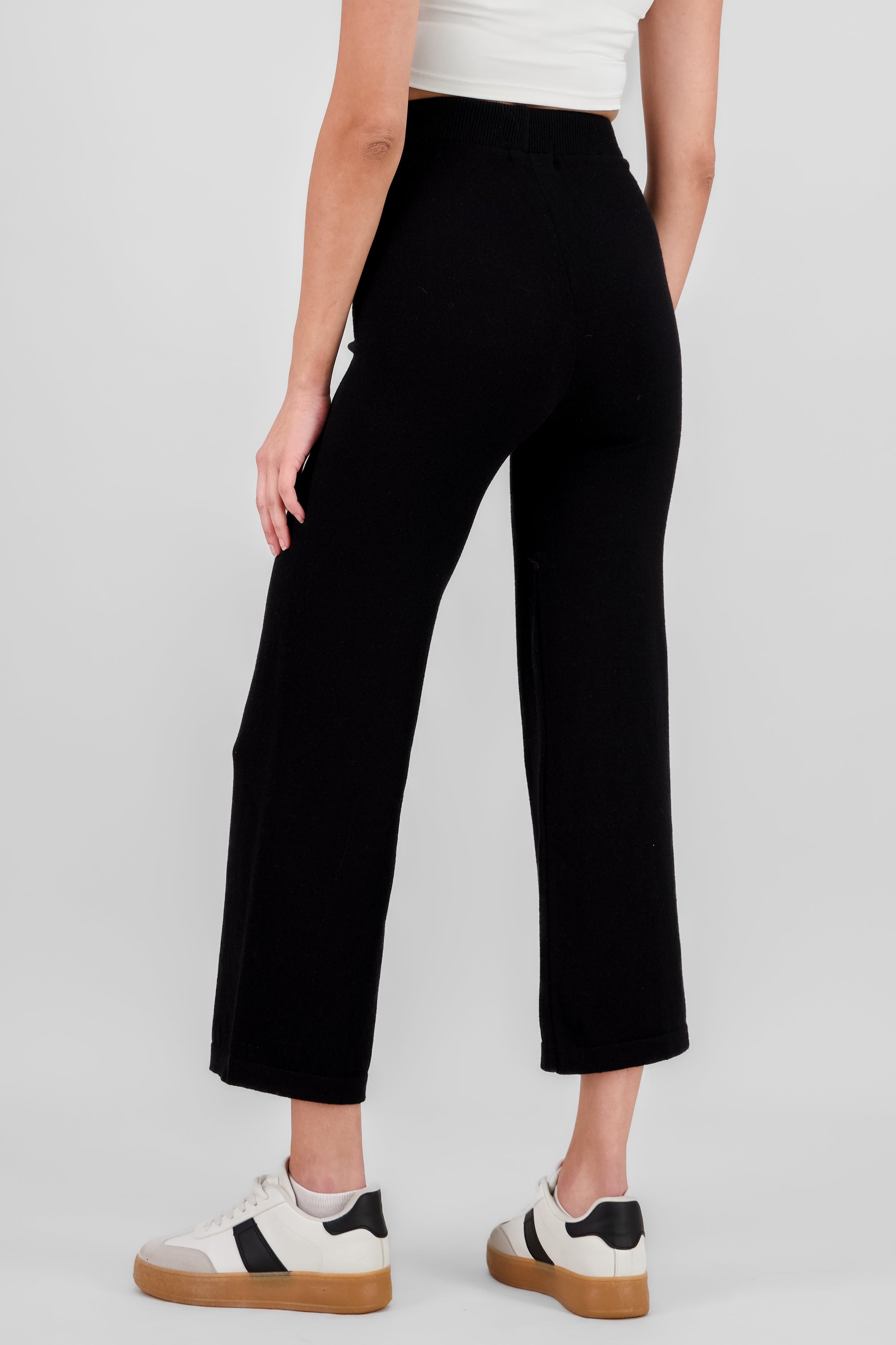 Solid Knit Pants BLACK