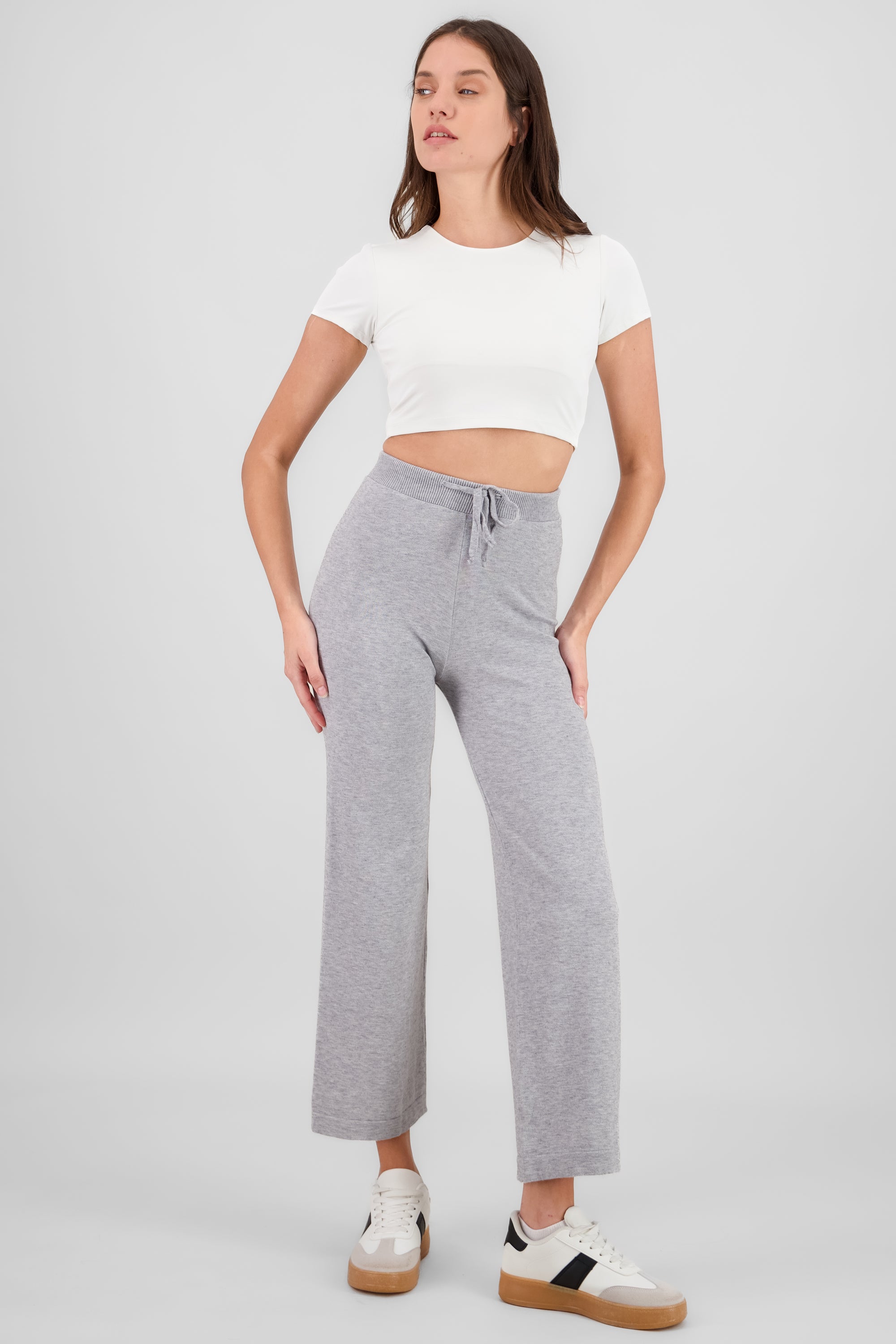 Solid Knit Pants GRAY