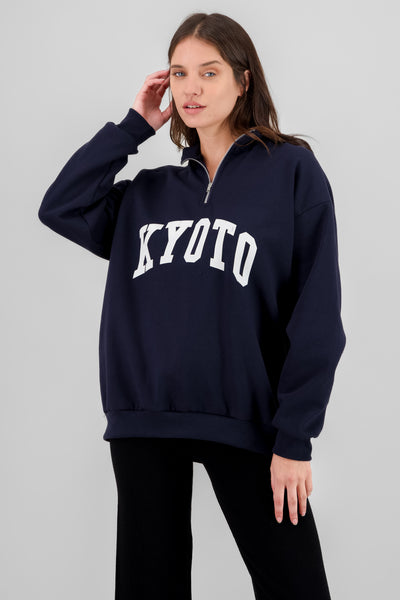 Kyoto Zip-Up Sweatshirt NAVY COMBO