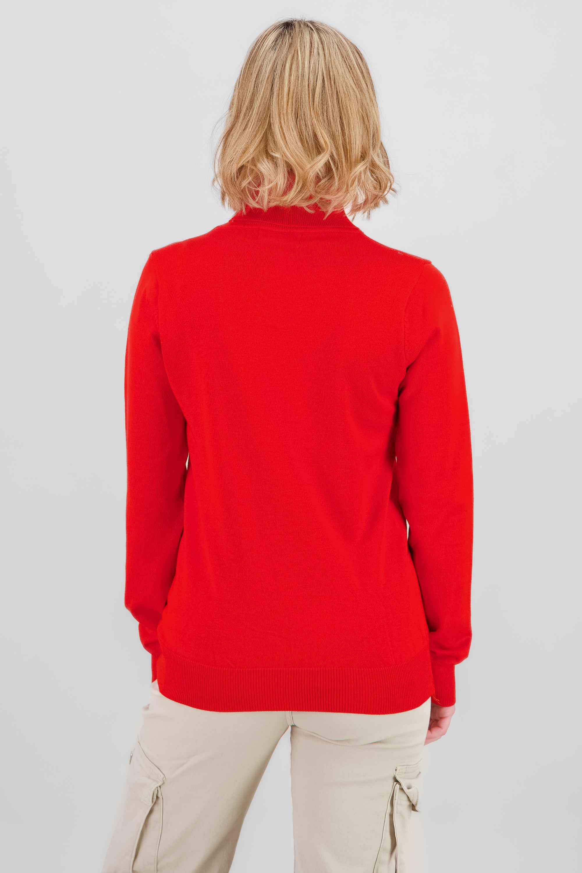 High Neck Soft Touch Sweater RED