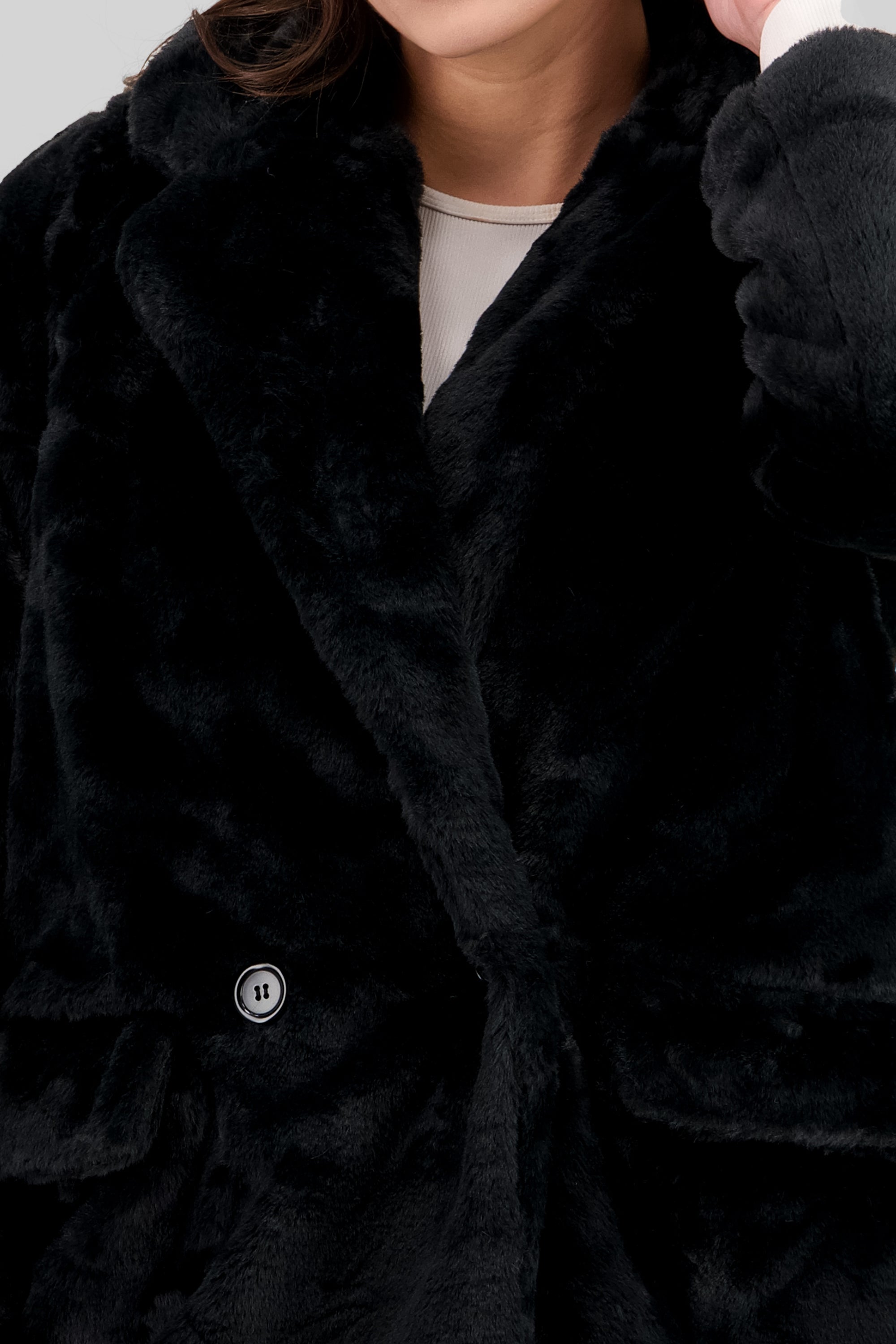 Long Fur Coat BLACK