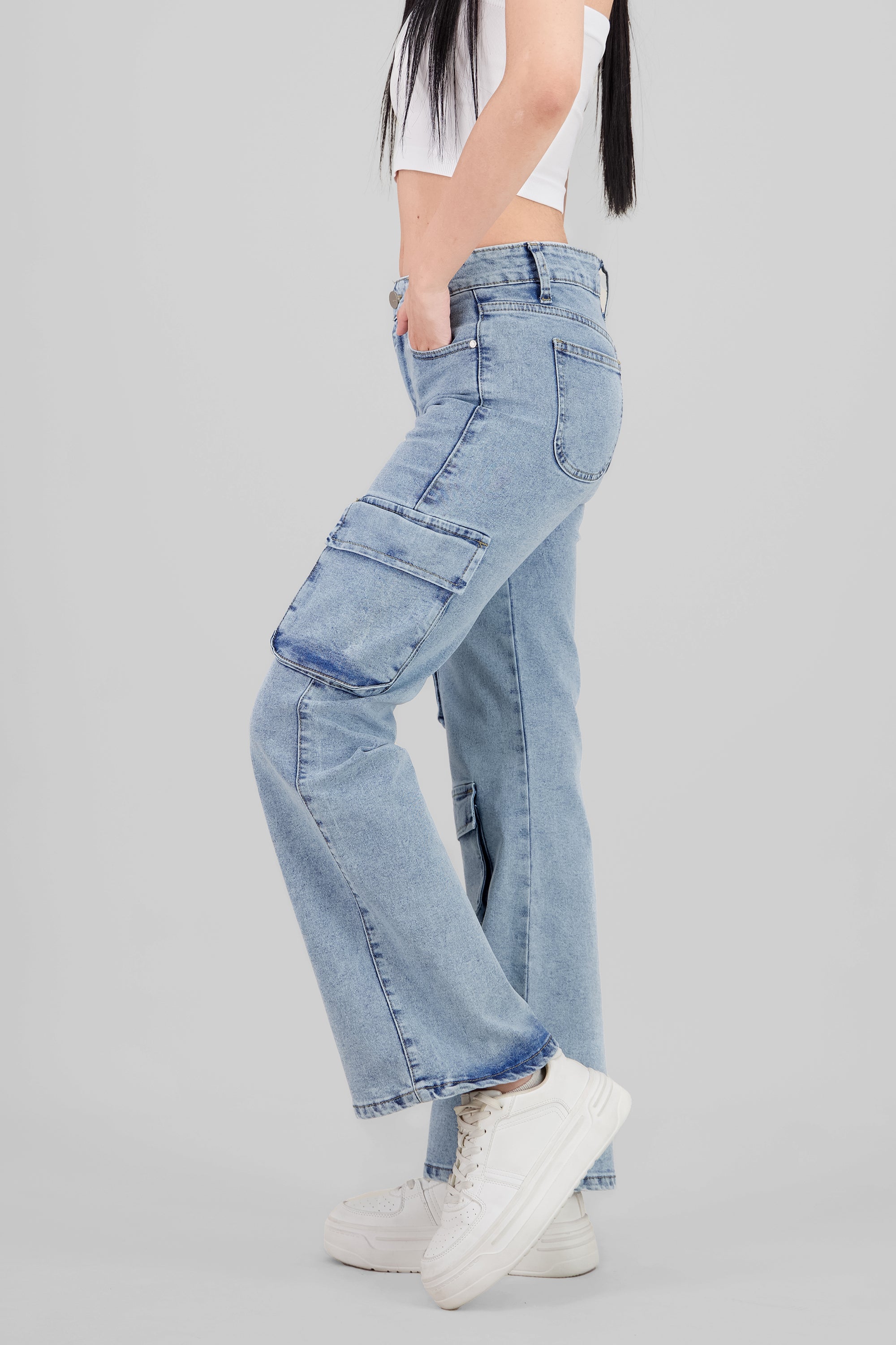 Cargo Jeans LIGHT ACID WASH