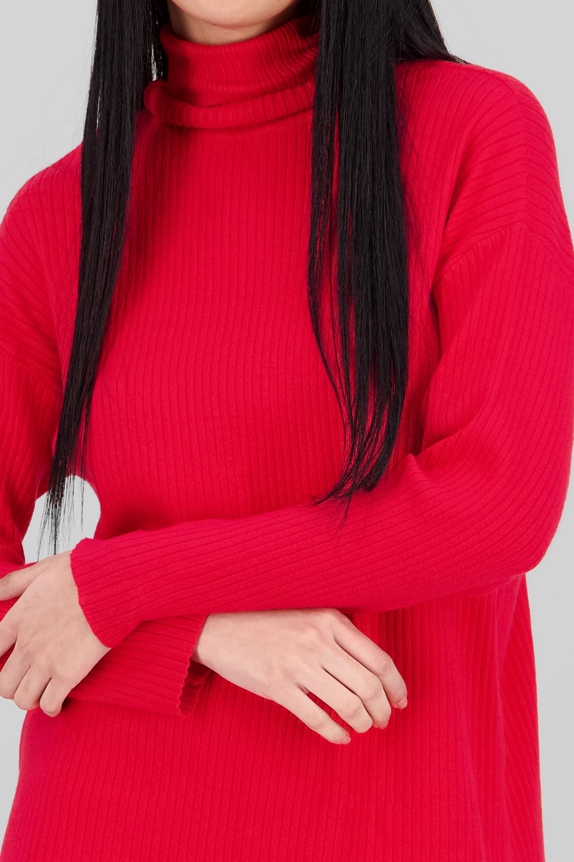 Oversized Knit Sweater RED