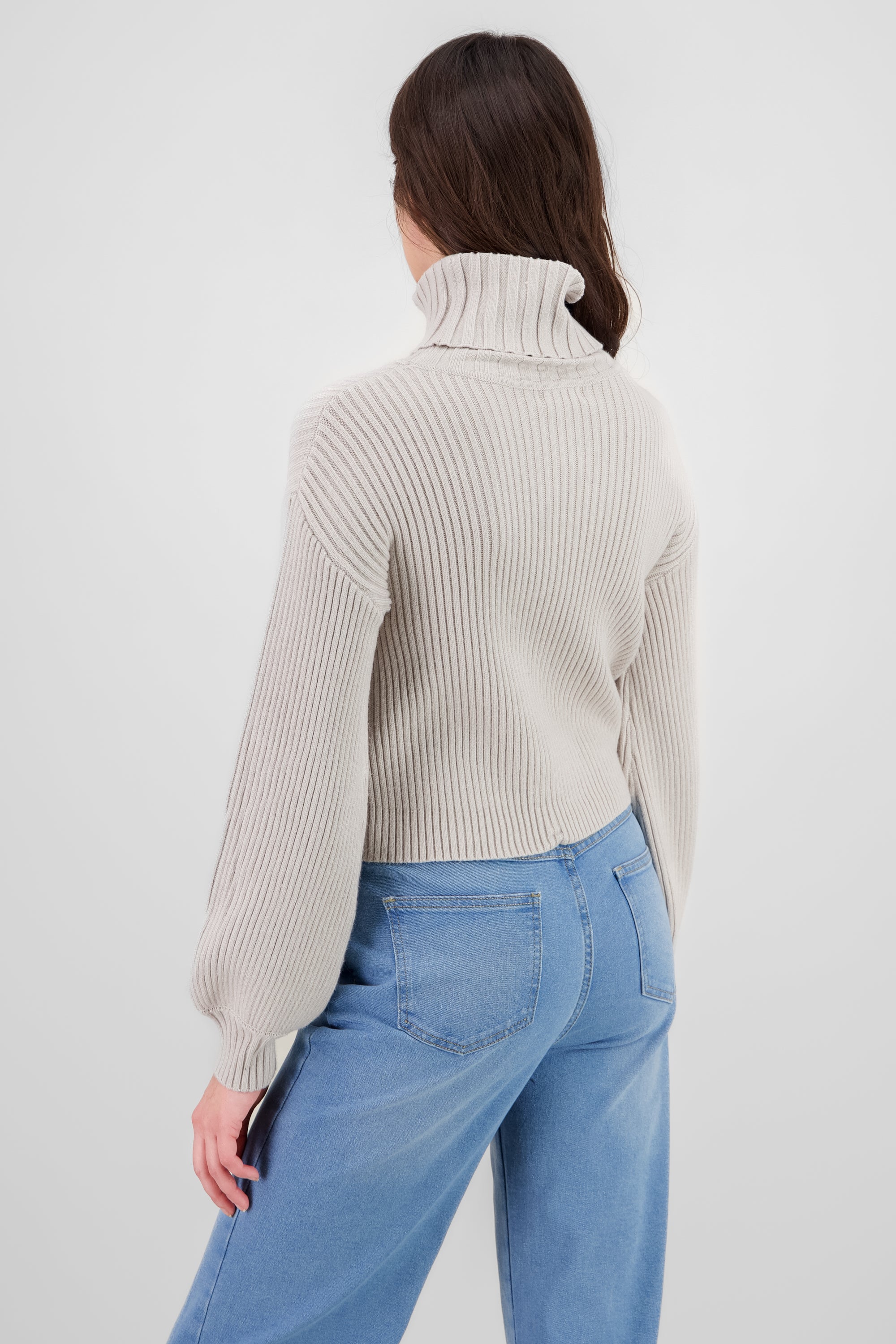 Turtleneck Knit Sweater GRAY