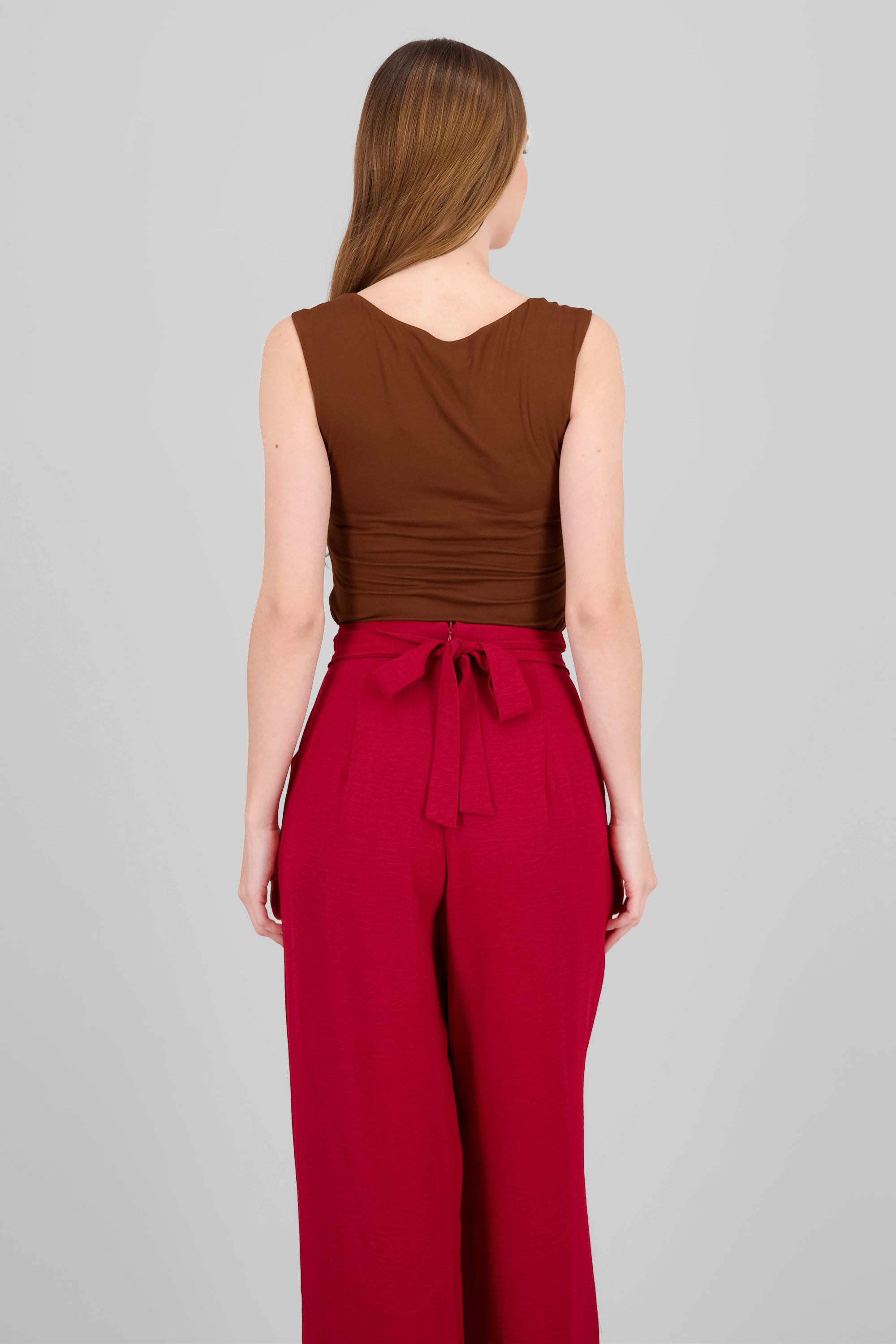 Sleeveless Solid Bodysuit BROWN