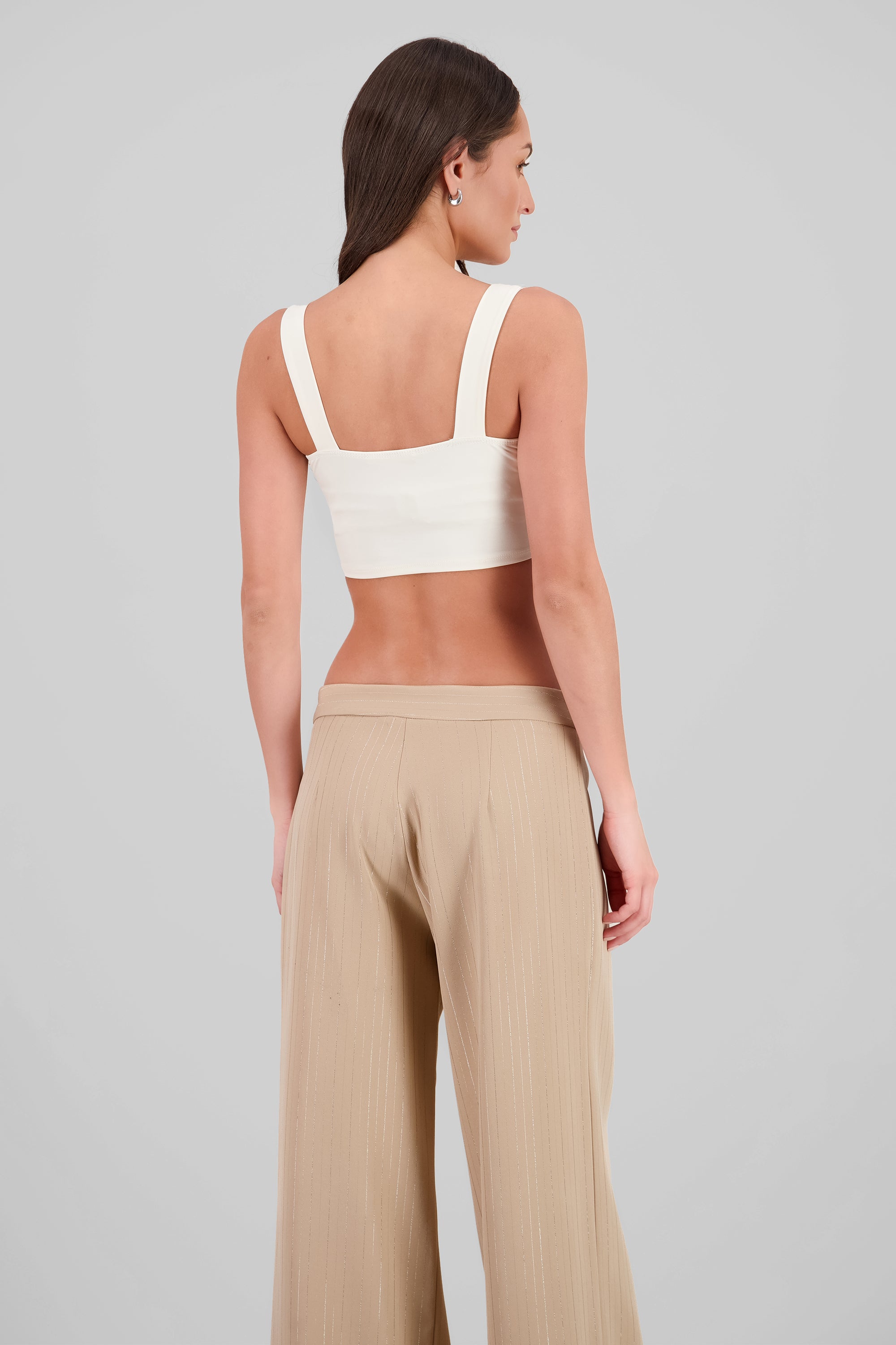 Square Neck Strap Top CREAM