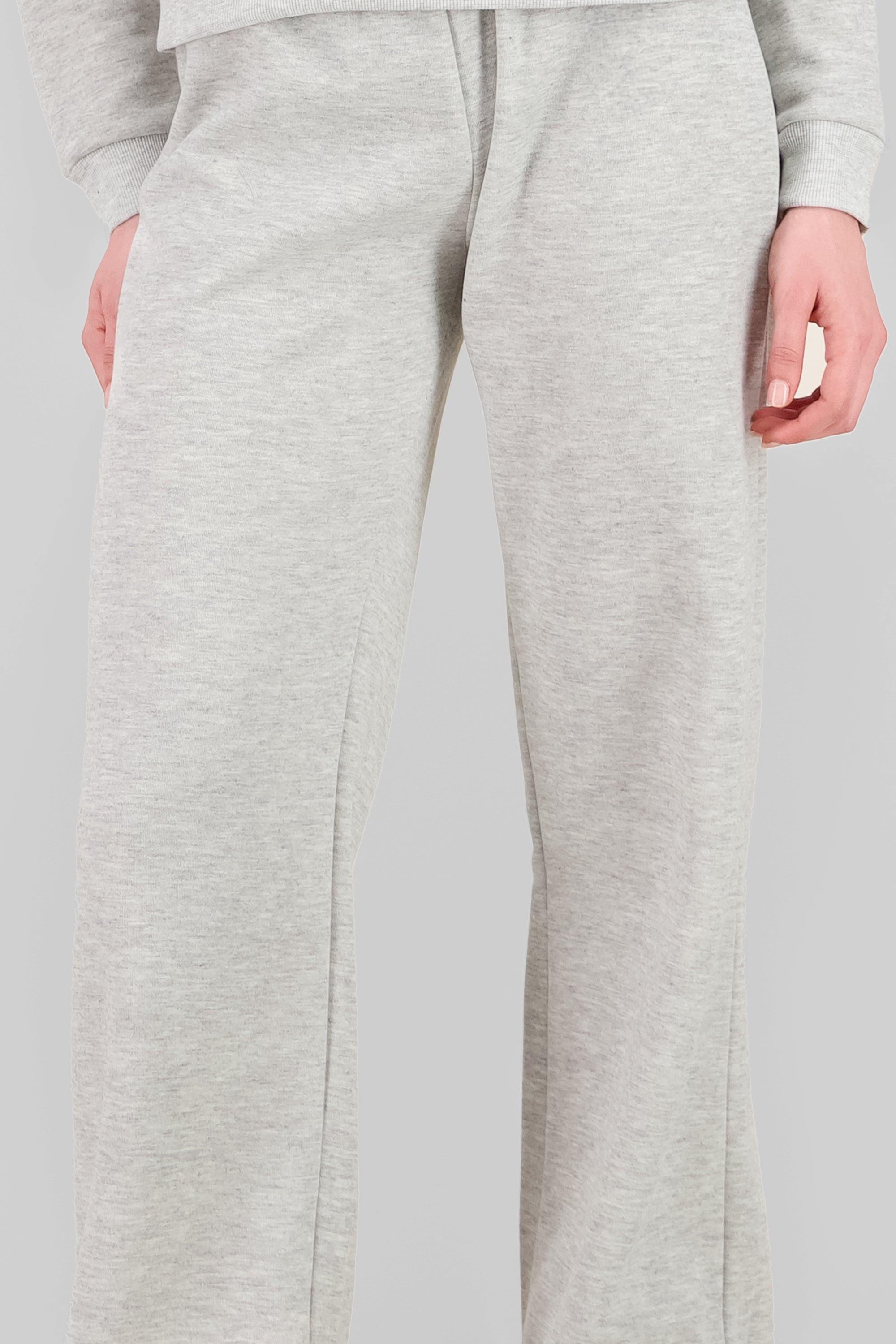 Elastic Waist Pants LIGHT GRAY