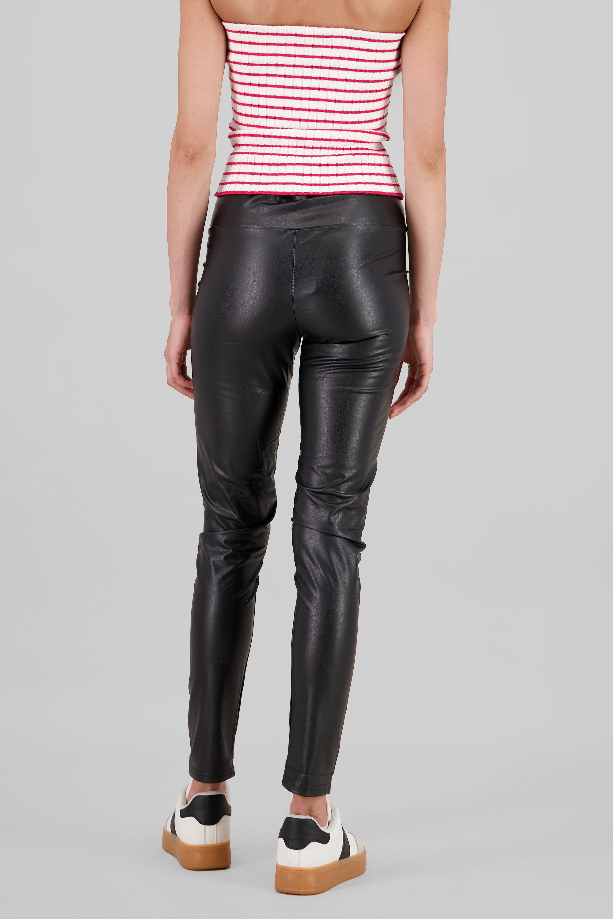 Faux Leather Leggings BLACK